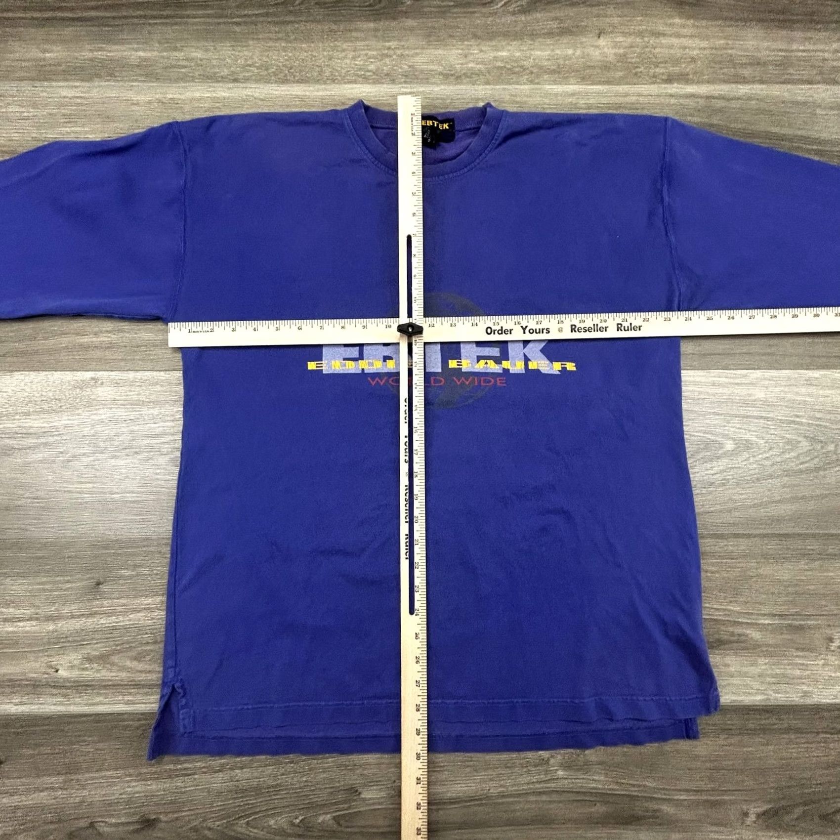 Eddie Bauer VINTAGE Eddie Bauer EBTEK Shirt Mens Large Blue World Wide Graphic 90s Canada Size US L / EU 52-54 / 3 - 7 Thumbnail