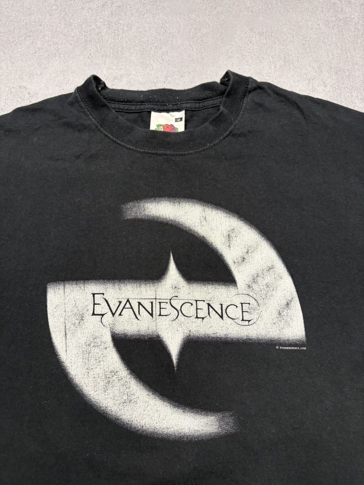 Band Tees Vintage 2003 Evanescence Logo Band T Shirt Black 00s Rock M Size US M / EU 48-50 / 2 - 4 Thumbnail