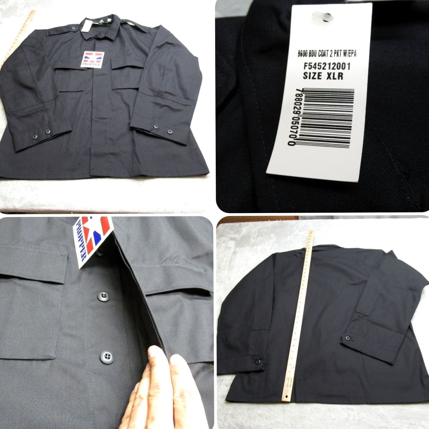 Propper Propper Shirt Mens XL Black BDU Coat 2 Pocket Military Work Utility Uniform NEW Coat Jacket Casual Workwear Mens XL Black Propper Size US XL / EU 56 / 4 - 2 Thumbnail