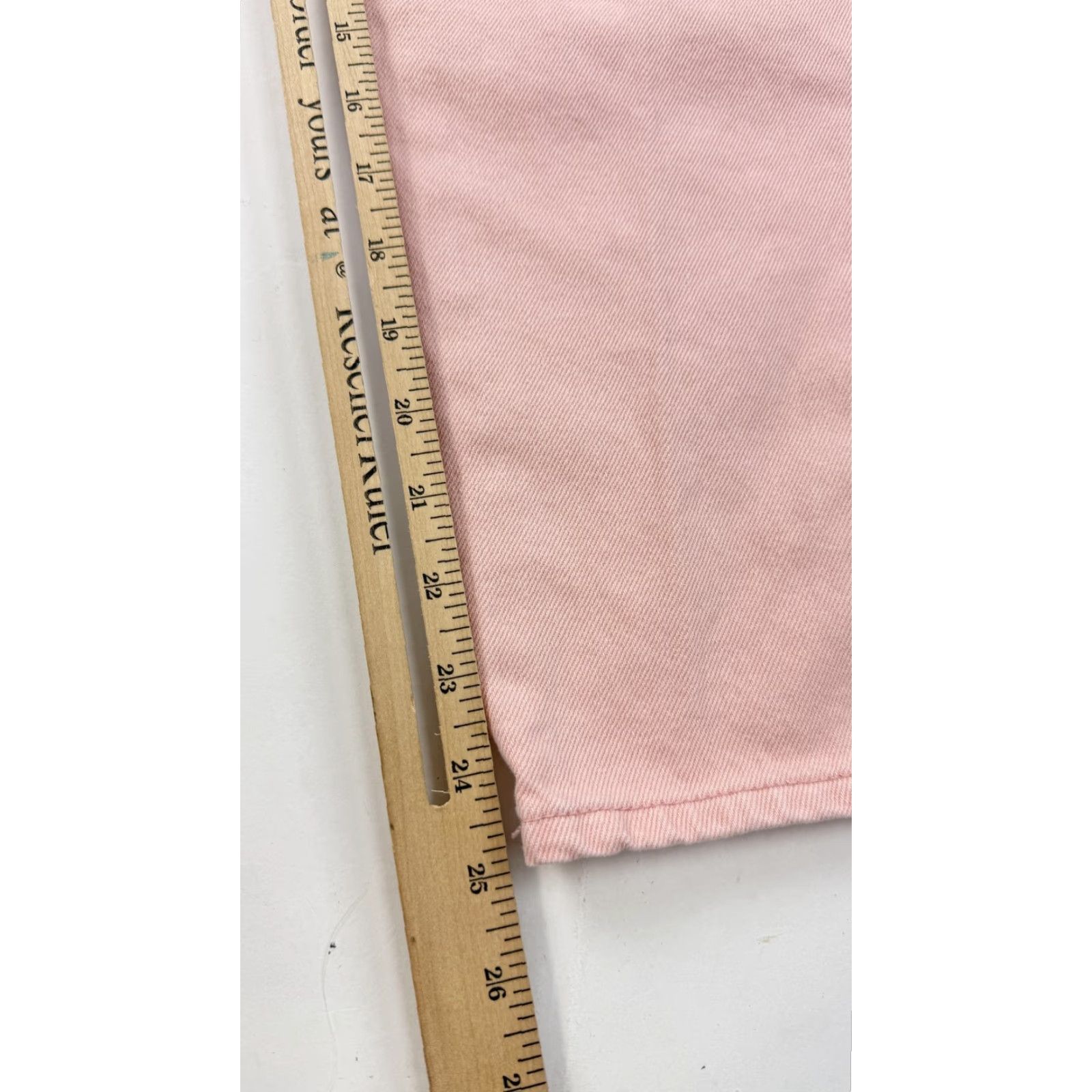H&M H&M Jeans Womens 0 Pink Straight Leg Elastic Waist 100% Cotton Denim Light Wash Jeans Size 25" / US 0 / IT 36 - 7 Thumbnail