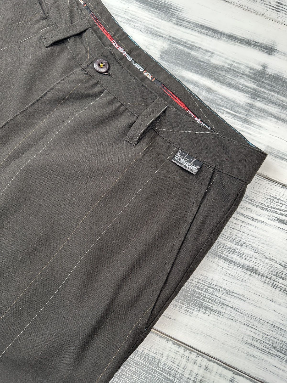 Quiksilver QUIKSILVER Big Embroidered Logo Striped Brown Pants Men’s 34 Size US 34 / EU 50 - 6 Thumbnail