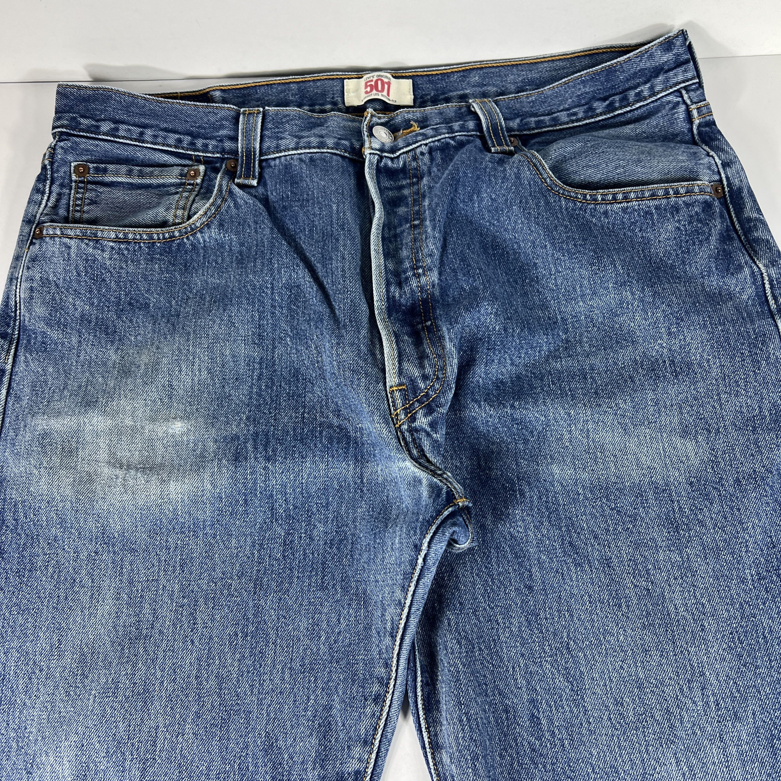 Levi's × Vintage Y2K Levi's Jeans 501 XX Straight Blue Faded Cotton Denim Size US 36 / EU 52 - 2 Thumbnail