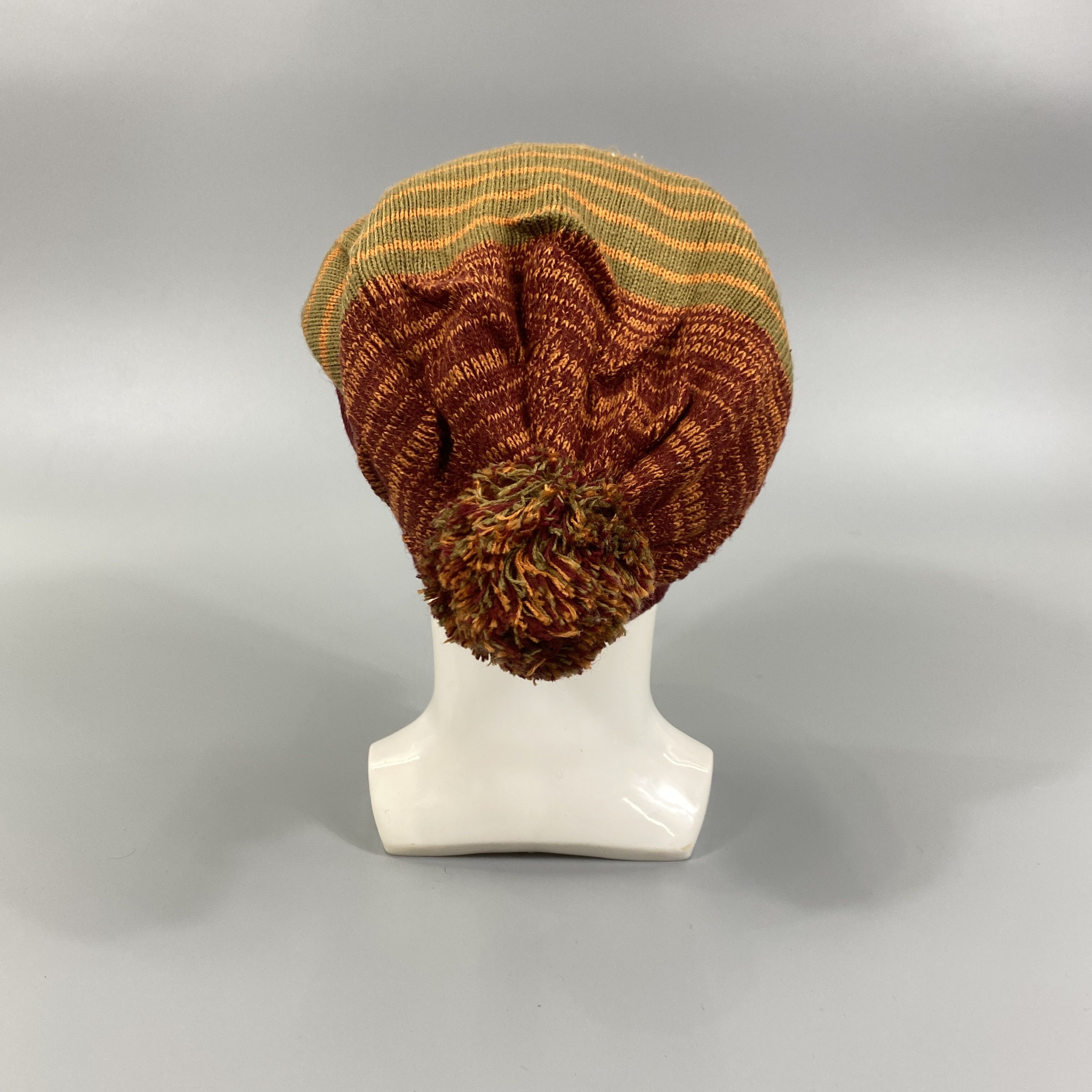 Japanese Brand Stripes Beanie Pom Pom -BN714 Size ONE SIZE - 2 Thumbnail