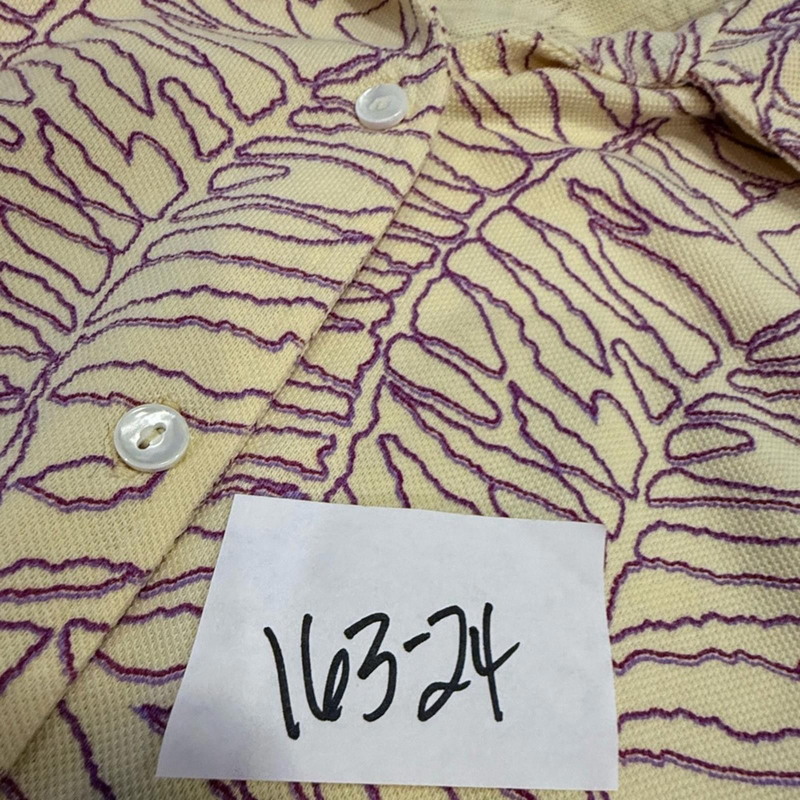 Ashworth Ashworth yellow button up tank purple leaf embroidery SZ LG Size L / US 10 / IT 46 - 10 Thumbnail