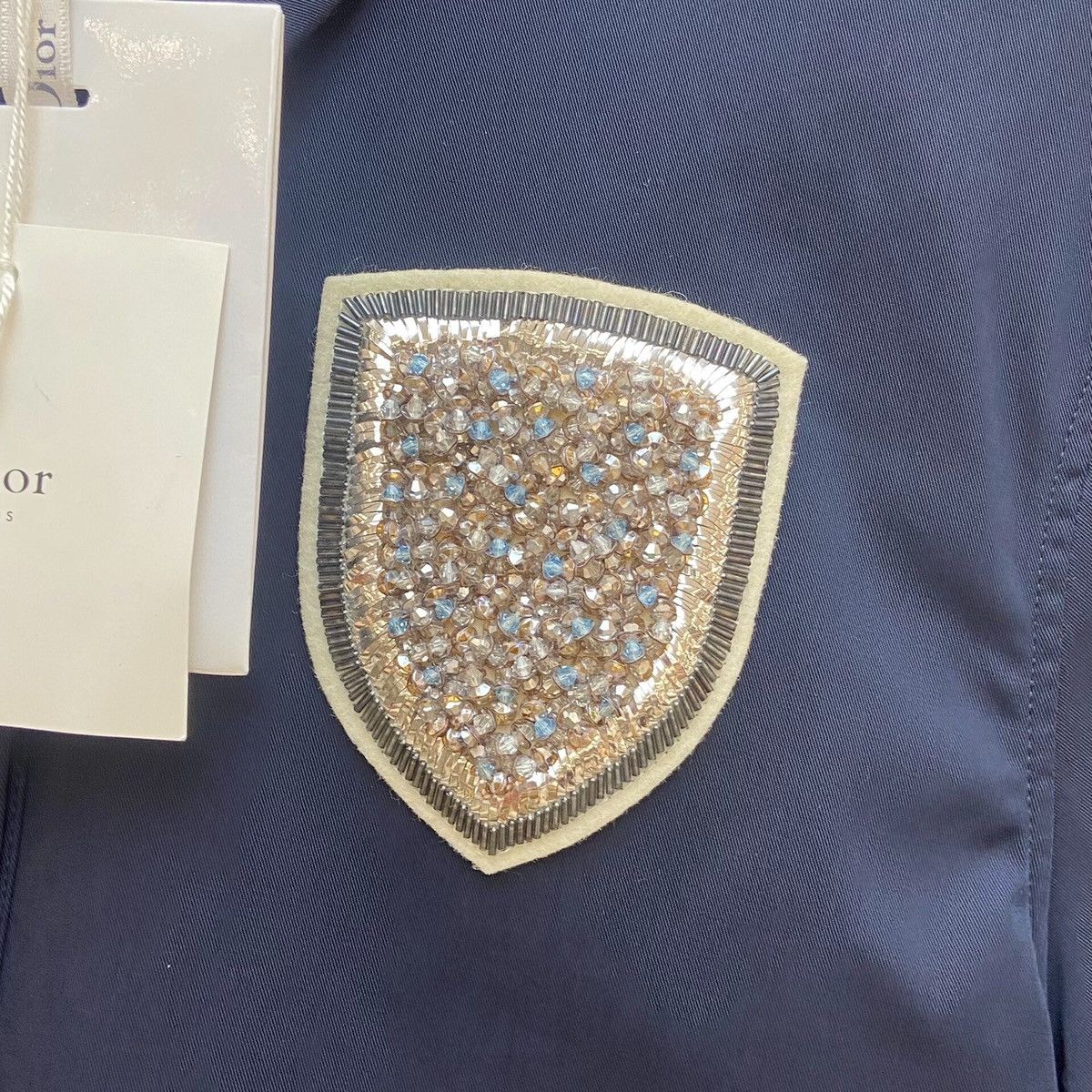 Dior Christian Dior beaded crest badge button-down dress Size XXS / US 00 / IT 34 - 4 Thumbnail