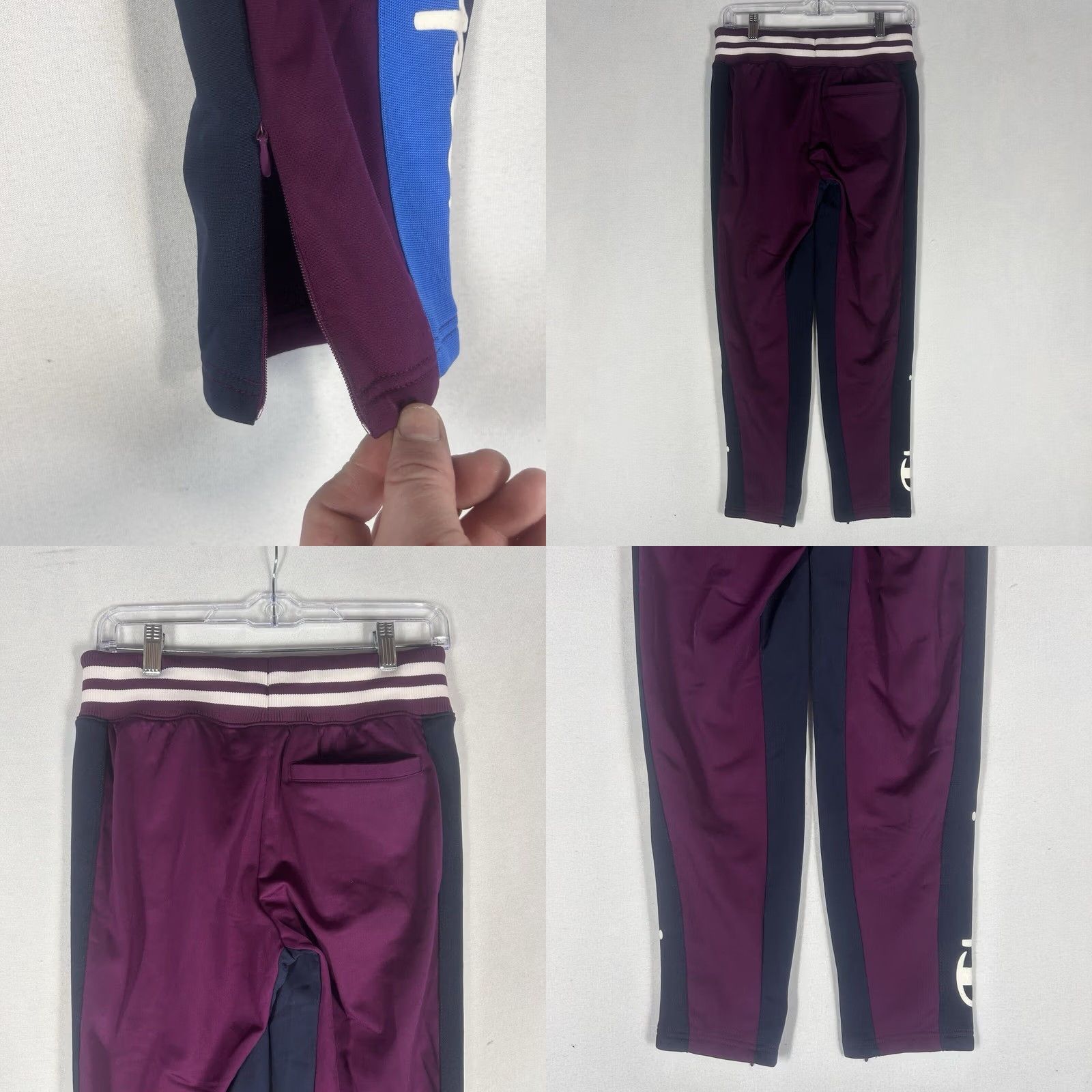 Champion Champion Sweatpants Womens Small Purple Ankle Zip Drawstring Pockets Tapered Inseam 25.5in Athletic Activewear Size 28" / US 6 / IT 42 - 8 Thumbnail