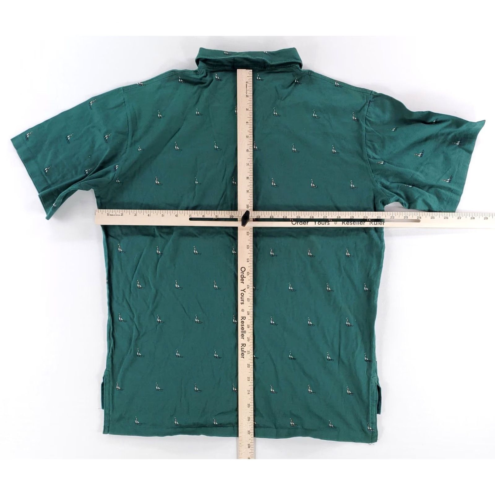 Polo Ralph Lauren Polo Ralph Lauren Polo Shirt AOP Allover Print Sailboats Green Mens L Size US L / EU 52-54 / 3 - 4 Thumbnail