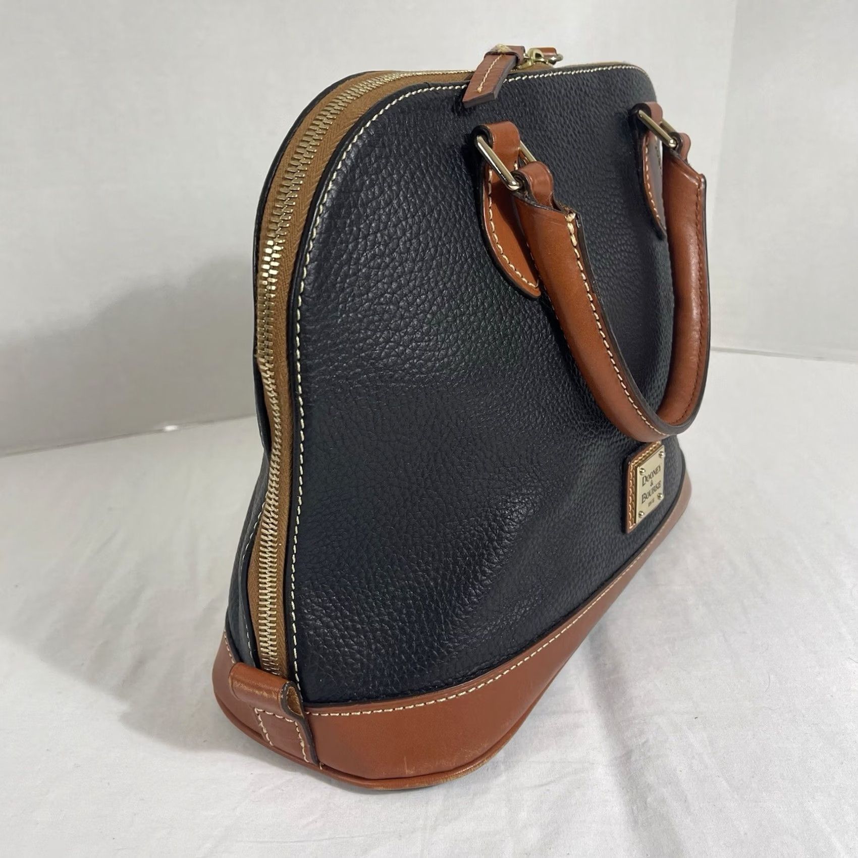 Dooney & Bourke Dooney & Bourke Pebble Leather Zip Satchel Black Bag Medium Women Sport Pettie? Size M / US 6-8 / IT 42-44 - 3 Thumbnail