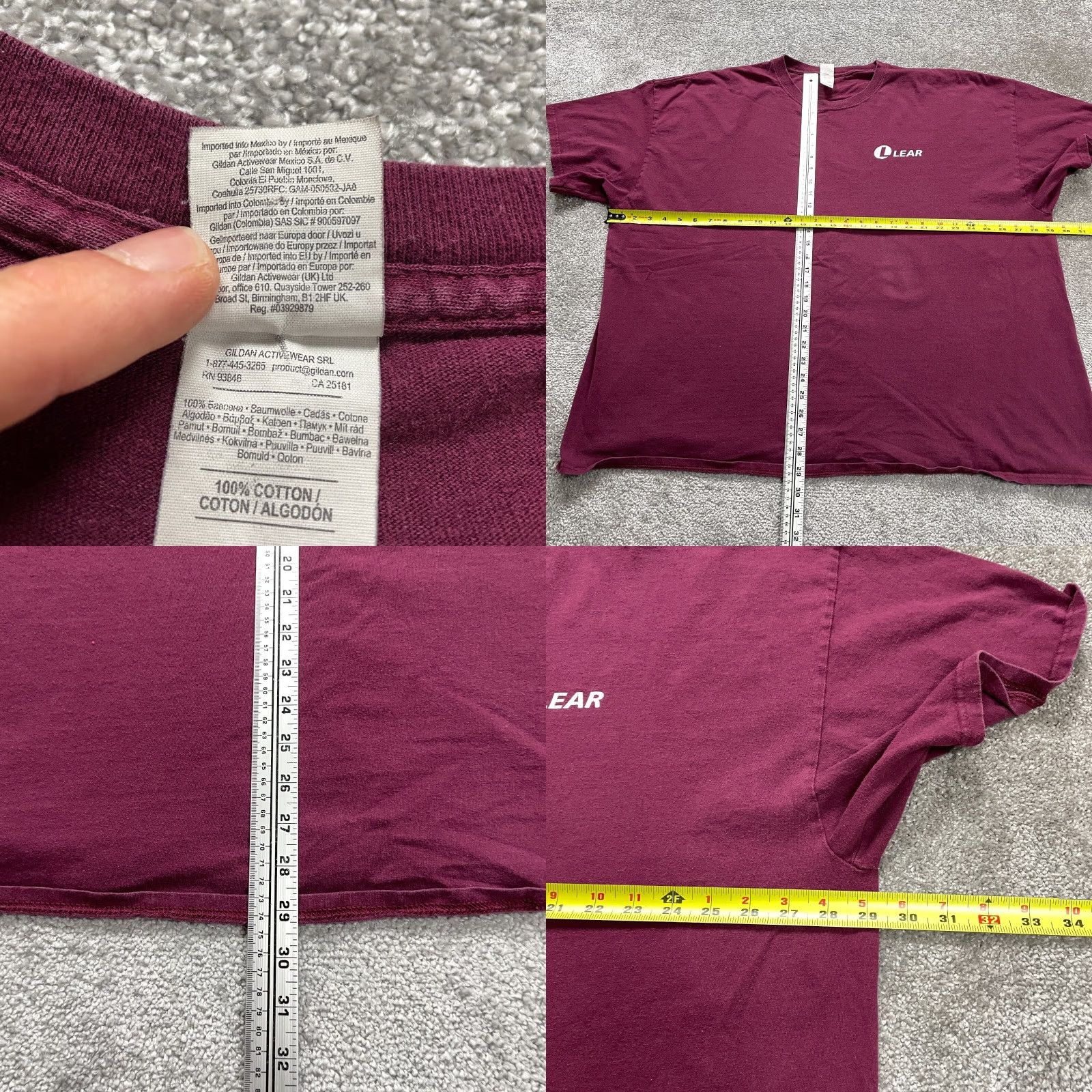 Gildan Vintage Gildan Ultra Cotton Graphic T-Shirt Men 4XL Crew Neck Short Sleeve Maroon Outdoor Size US XXL / EU 58 / 5 - 8 Thumbnail