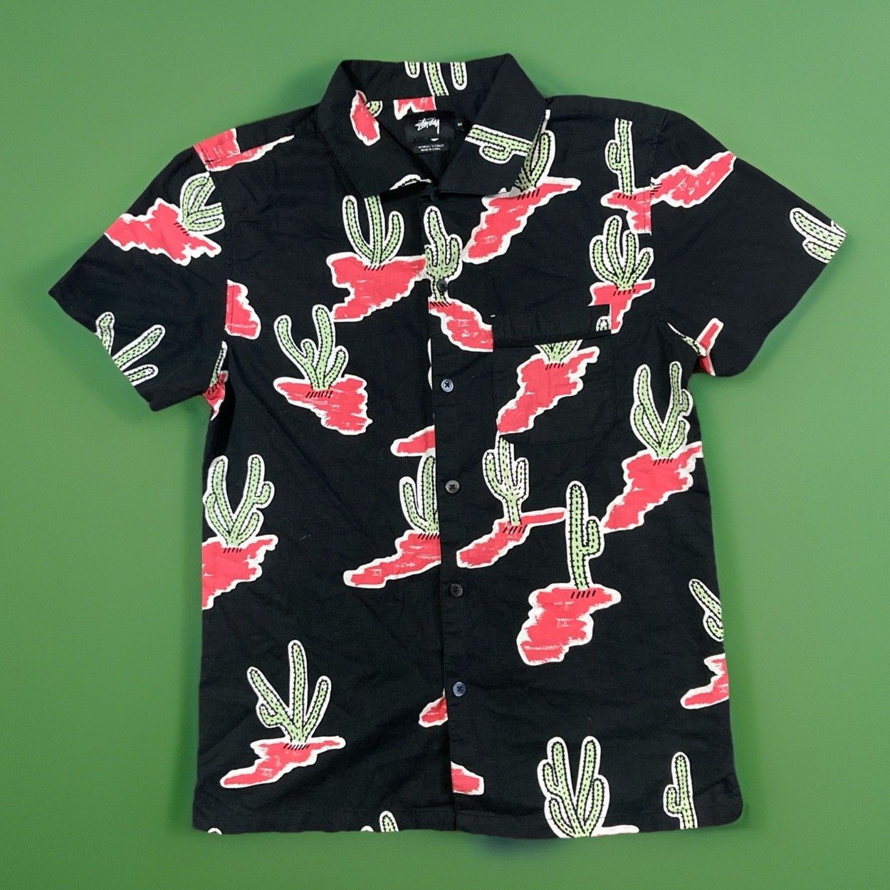 Stussy STUSSY SS Cactus Streetwear Skater Shirt Mens Medium Size US M / EU 48-50 / 2 - 1 Thumbnail