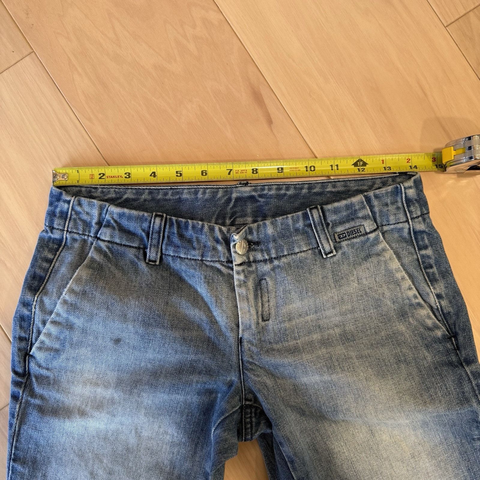 Diesel × Vintage Diesel Flare Jeans Women's 28 Blue Y2K Glam Boho Party Size 28" / US 6 / IT 42 - 6 Thumbnail