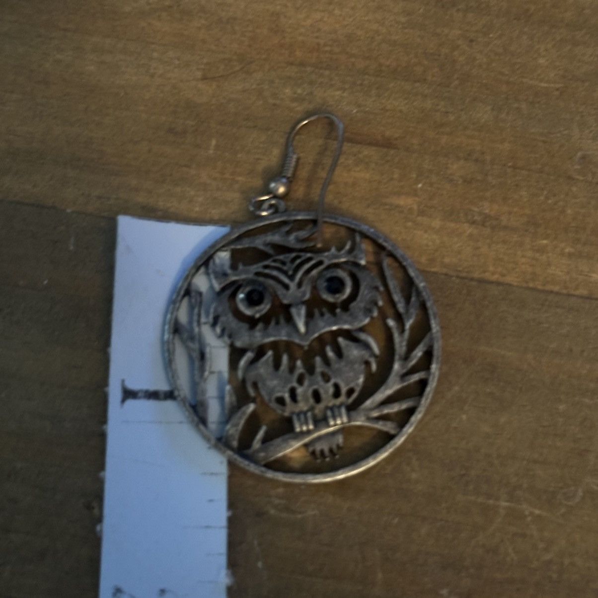 Other Silver tone filigree owl hoop earrings Size ONE SIZE - 3 Thumbnail