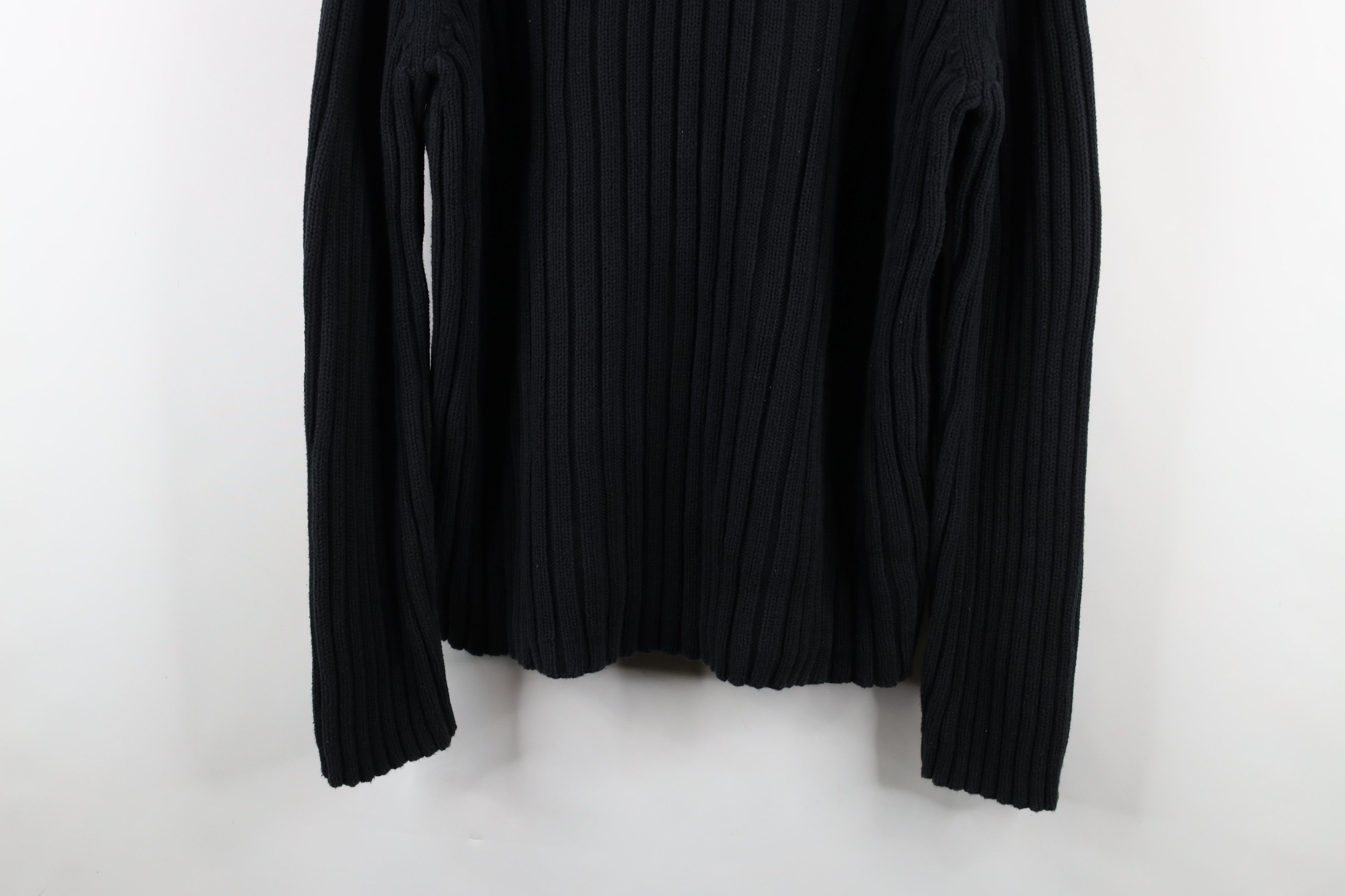 Vintage Vintage 90s Streetwear Heavyweight Ribbed Knit Sweater Black Size US XL / EU 56 / 4 - 3 Thumbnail