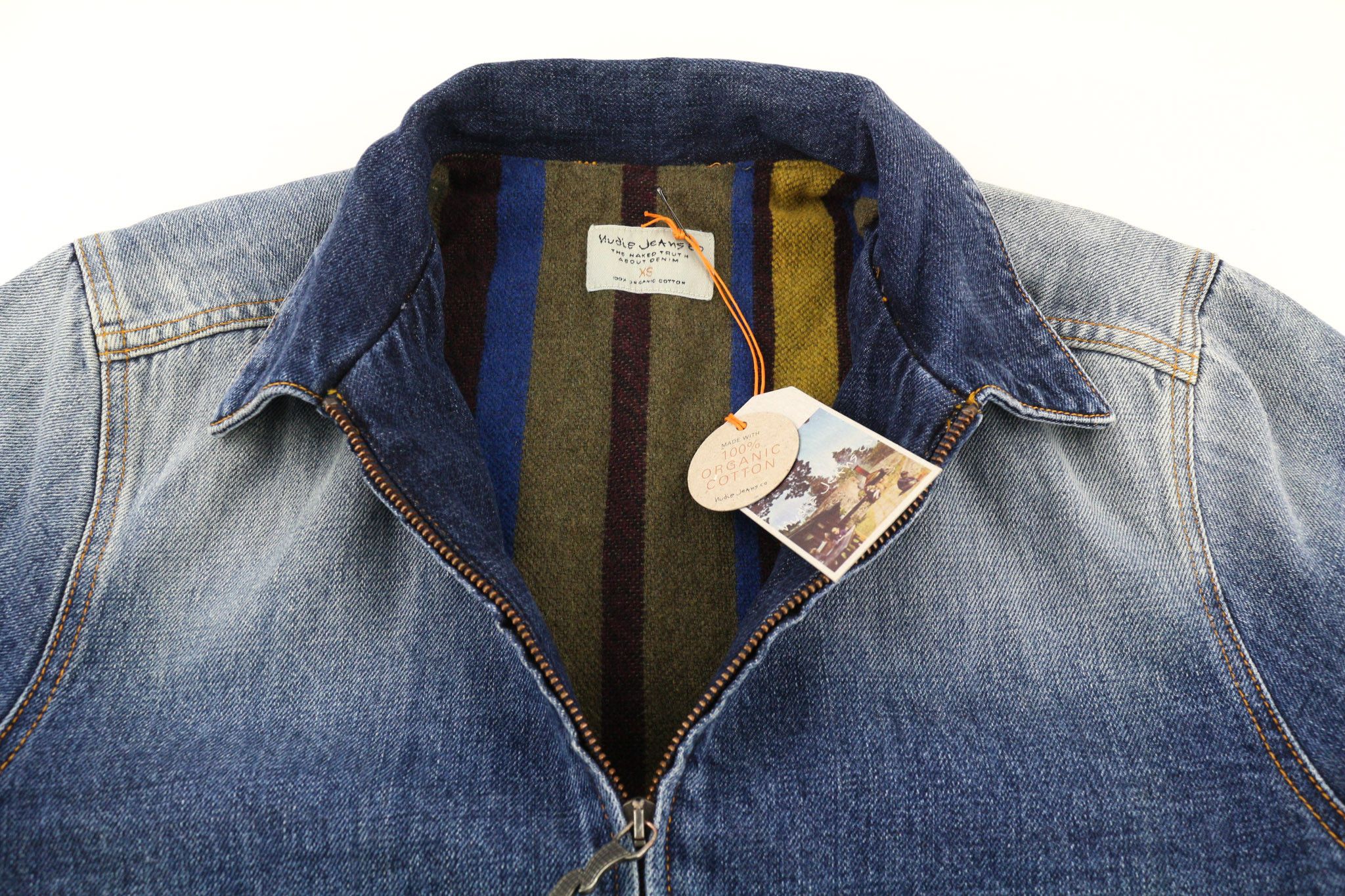 Nudie Jeans TORKEL VINTAGE BLUE XS Wool Lined Blue Jacket 80411 Size US XS / EU 42 / 0 - 5 Thumbnail
