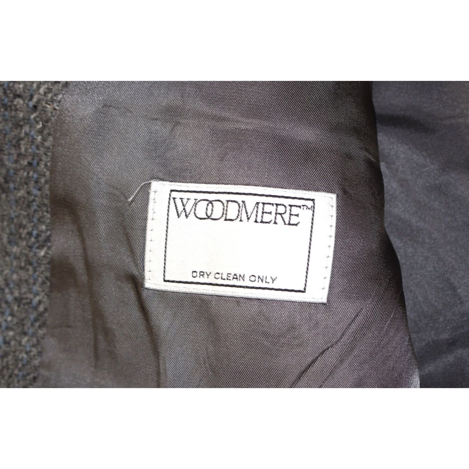 Vintage Vintage Woodmere Wool Tweed Blazer Jacket Herringbone Gray Men's 46 R Size 46R - 5 Thumbnail