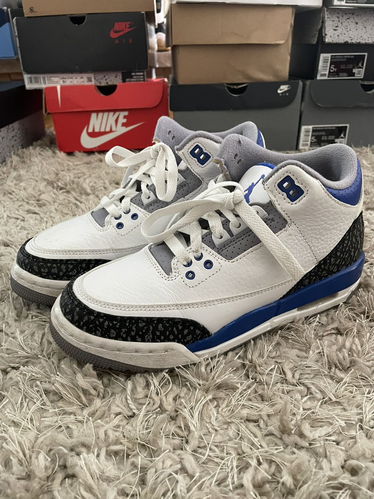 Jordan Brand Jordan 3 Racer Blue Size US 5.5 / EU 38 - 1 Thumbnail