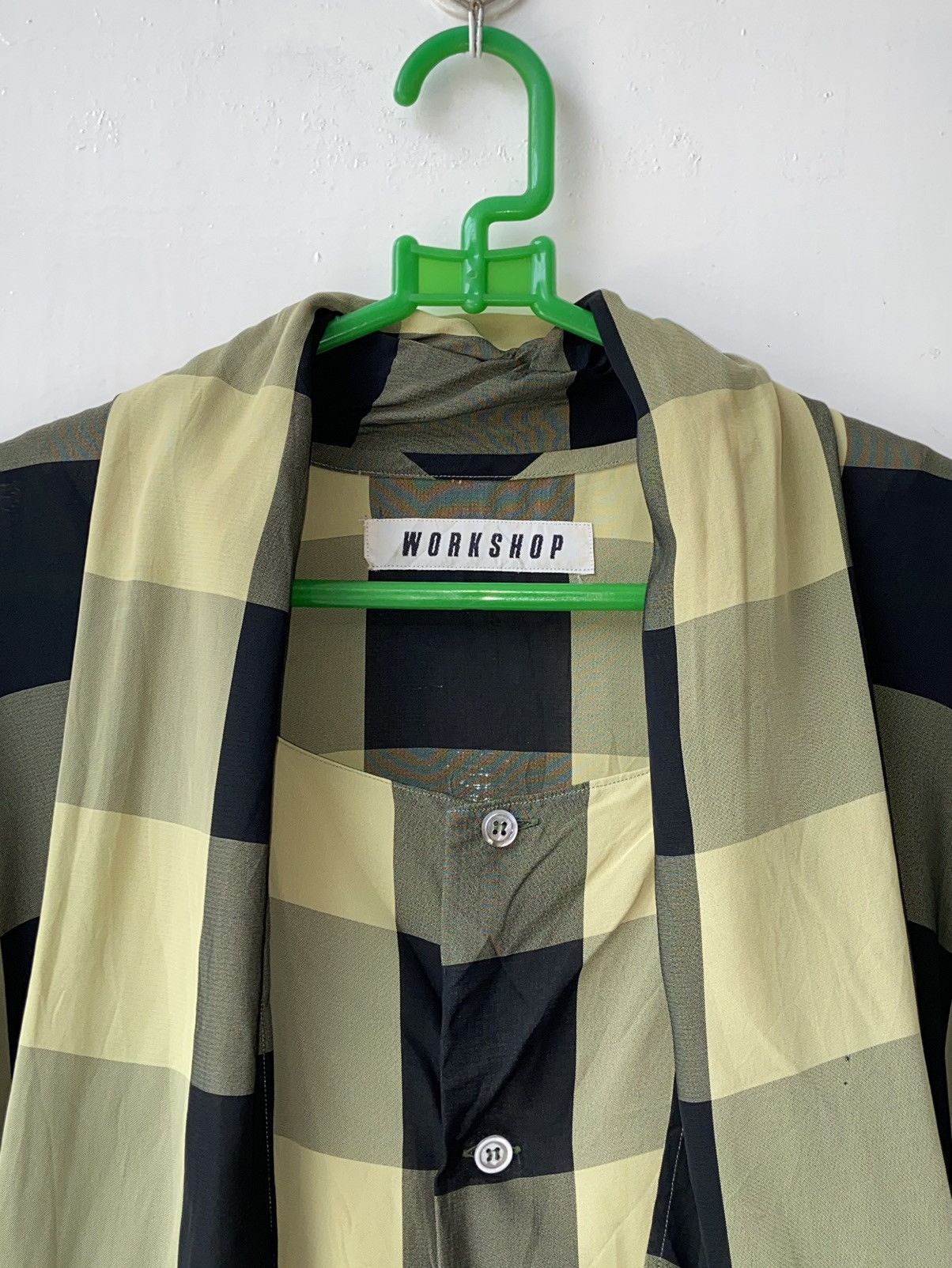 Designer × Japanese Brand × Yohji Yamamoto WORKSHOP Plaid Shirt Size US L / EU 52-54 / 3 - 12 Thumbnail