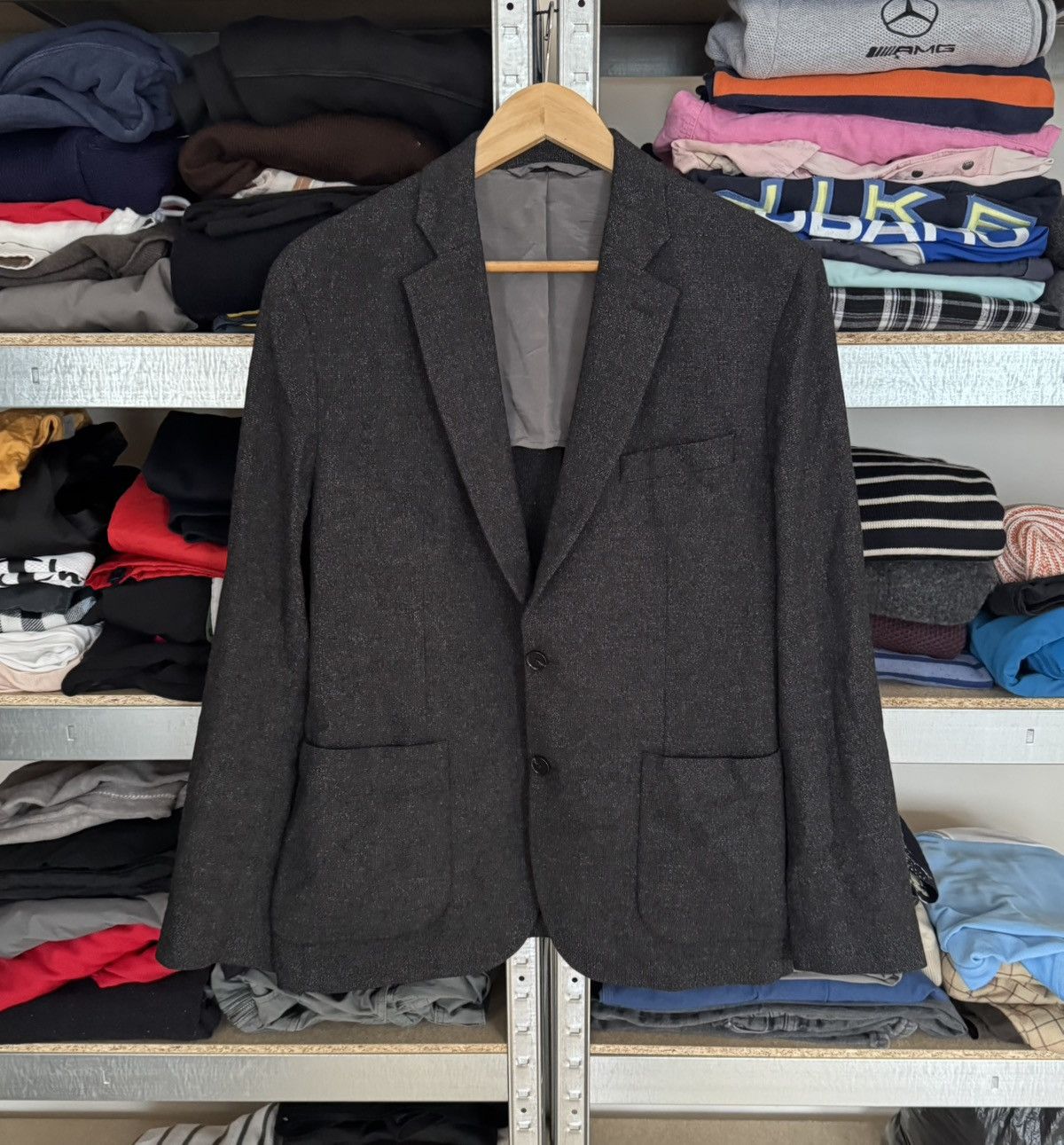 Designer × J.Lindeberg J.Lindeberg 50size blazer jacket Hopper PP unc 2 tone wool Size 50R - 17 Thumbnail