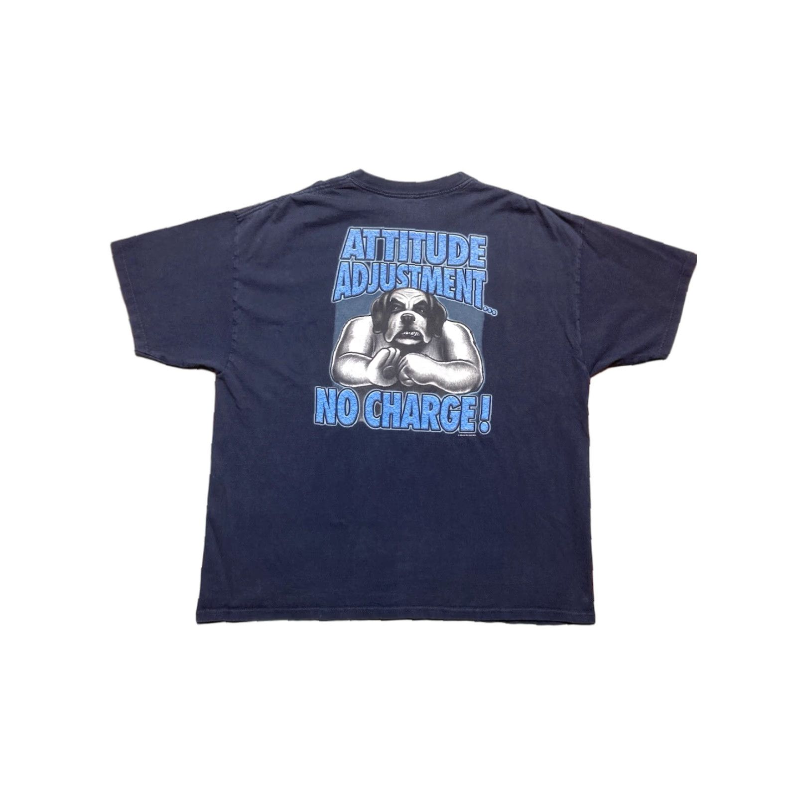 Big Dogs VINTAGE Big Dogs T-Shirt Mens XXL Blue Graphic Attitude Adjustment Funny Y2K Size US XXL / EU 58 / 5 - 1 Thumbnail