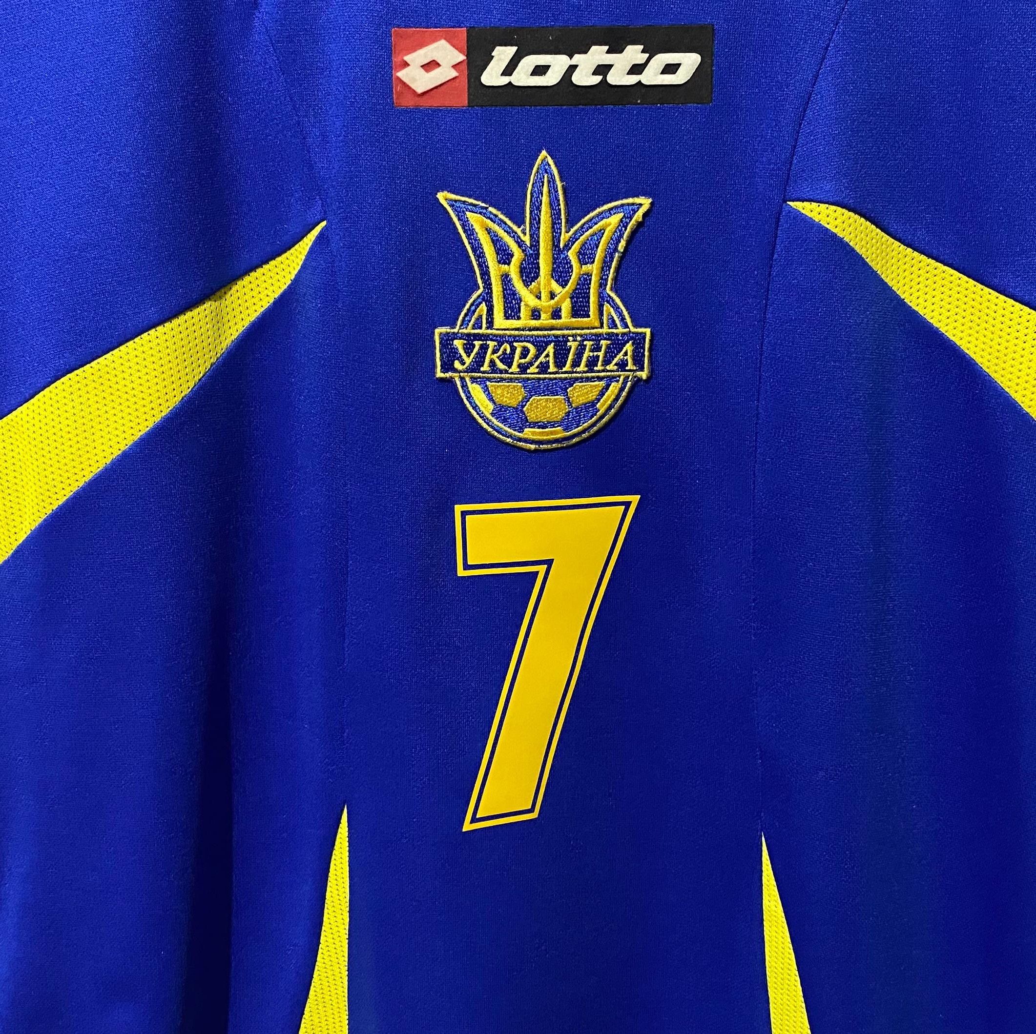 Lotto Sport Ukraine 2006-2008 Away Jersey Andriy Shevchenko Size US M / EU 48-50 / 2 - 3 Thumbnail