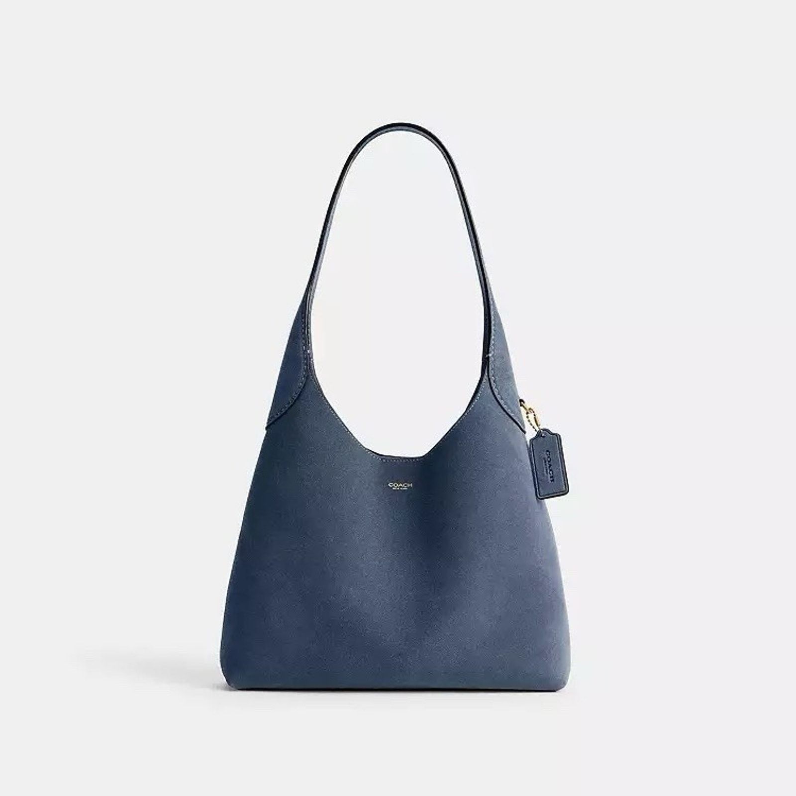 Coach NWT CCOACH CW637 Brooklyn Shoulder Bag 28 Suede LIGHT DENIM Size ONE SIZE - 6 Thumbnail