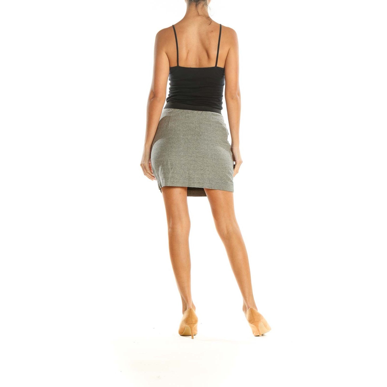 Urban Outfitters Silence + Noise | Gray Solid Chic Pencil Skirt | Medium Size 28" / US 6 / IT 42 - 2 Thumbnail