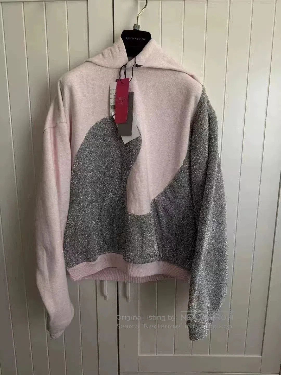Dior Dior ERL Collaboration Gray Pink Sequin Hoodie. Size M / US 6-8 / IT 42-44 - 2 Thumbnail