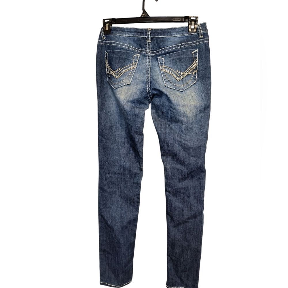 Other BONGO Blue Skinny Jeans with Whiskering Details Size 32" / US 10 / IT 46 - 2 Thumbnail