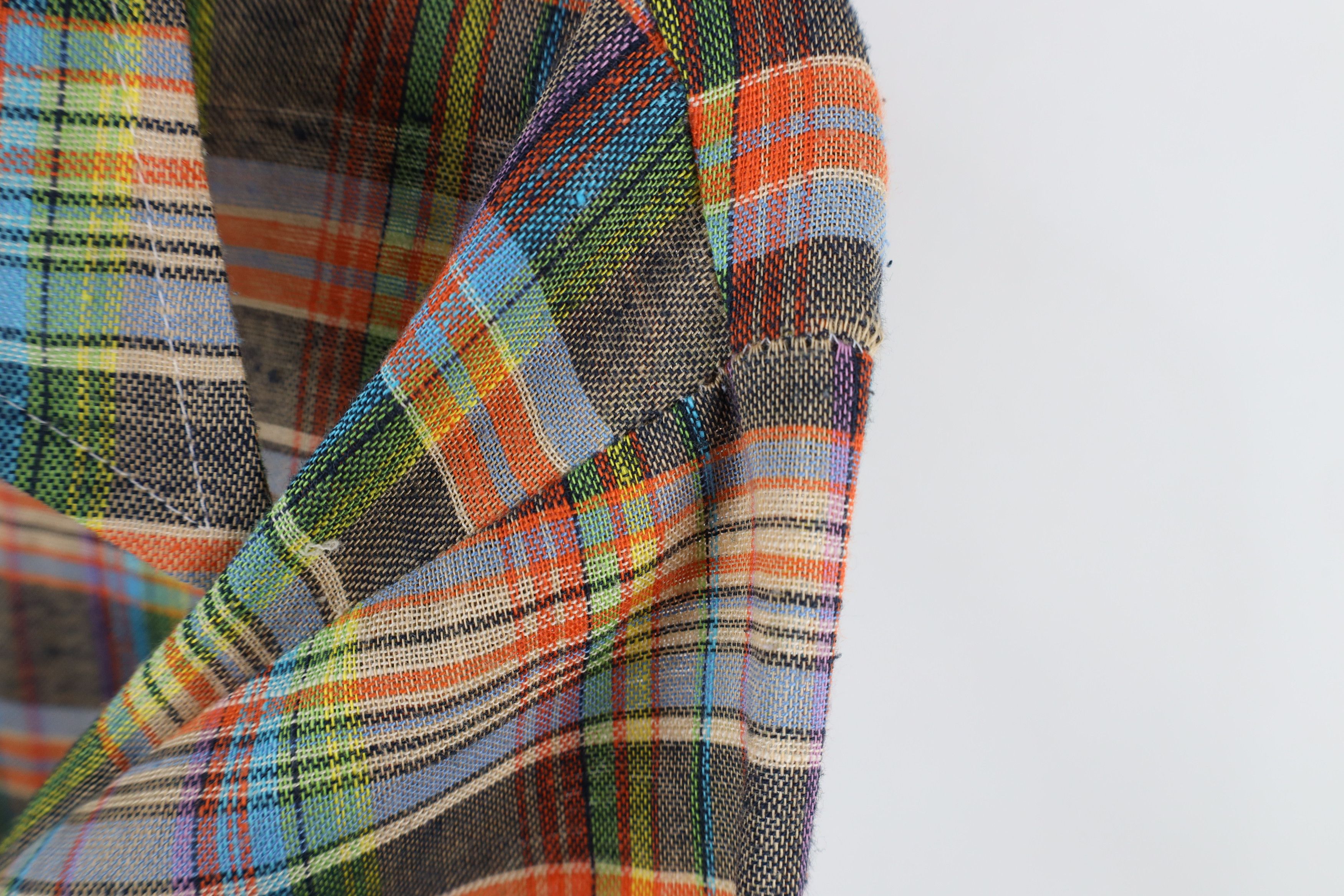 Vintage Vintage 70s Streetwear Plaid Knit Tapered Button Shirt USA Size US M / EU 48-50 / 2 - 8 Thumbnail