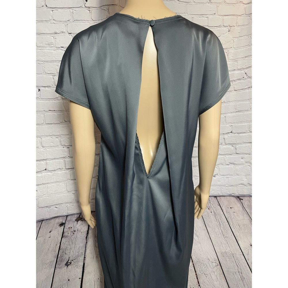 Other NWT New $232 Skills & Genes Grey Satin Midi Dress Size 6 Size S / US 4 / IT 40 - 9 Thumbnail