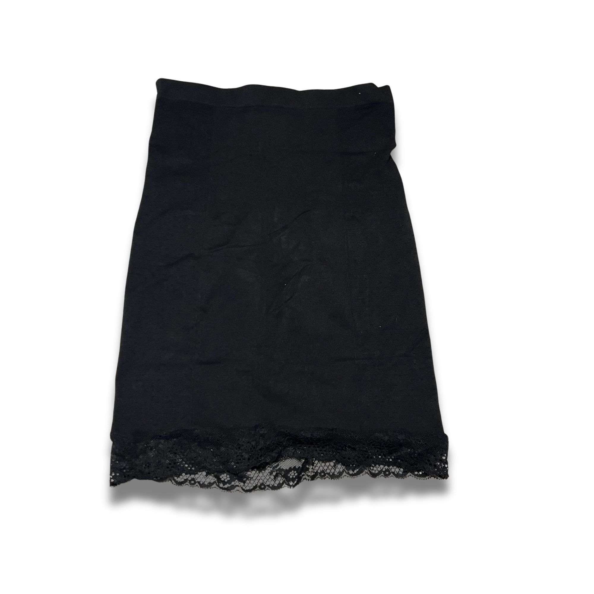 Other Jewel Toned Black Lace Trim Skirt Medium Nylon/Spandex Blend Size 30" / US 8 / IT 44 - 3 Thumbnail