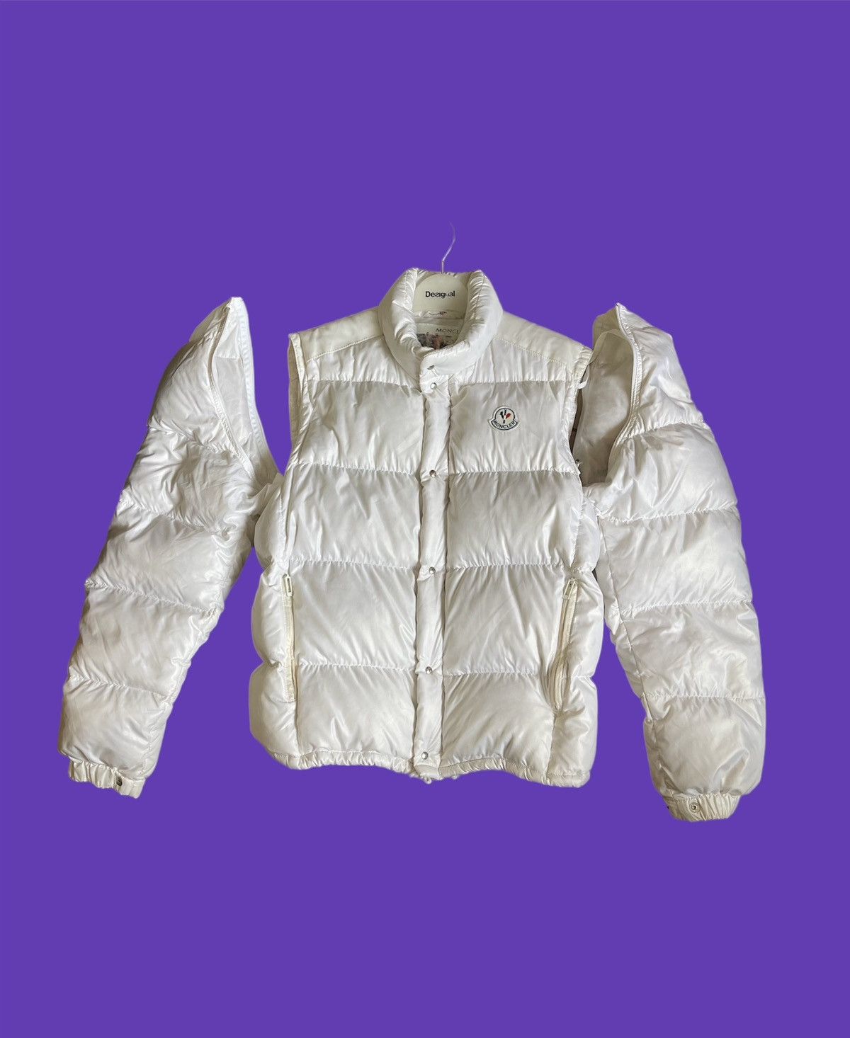 Moncler × Moncler Grenoble × Vintage 80’s 2 in 1 Moncler Grenoble Down Jacket Vest Vintage White Size US M / EU 48-50 / 2 - 4 Thumbnail