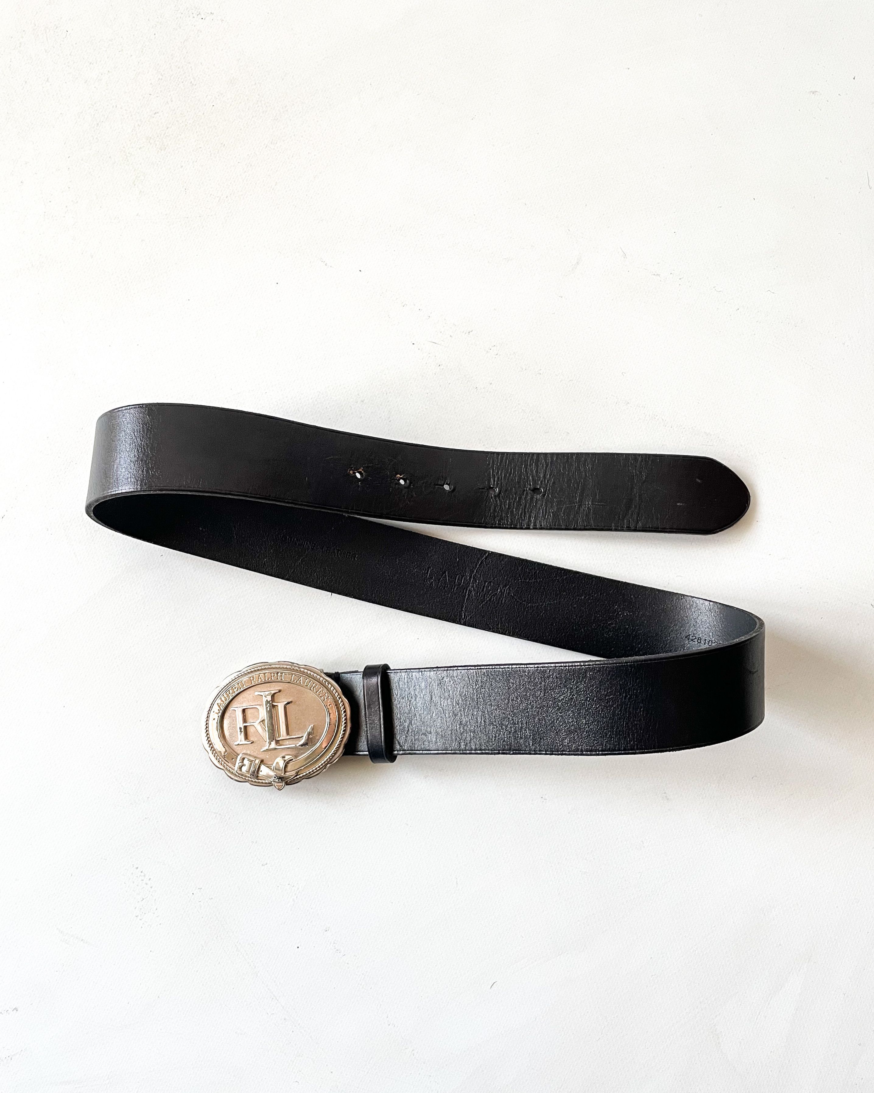 Lauren Ralph Lauren Lauren Ralph Lauren Leather Belt Buckle Logo Size 34 - 1 Thumbnail