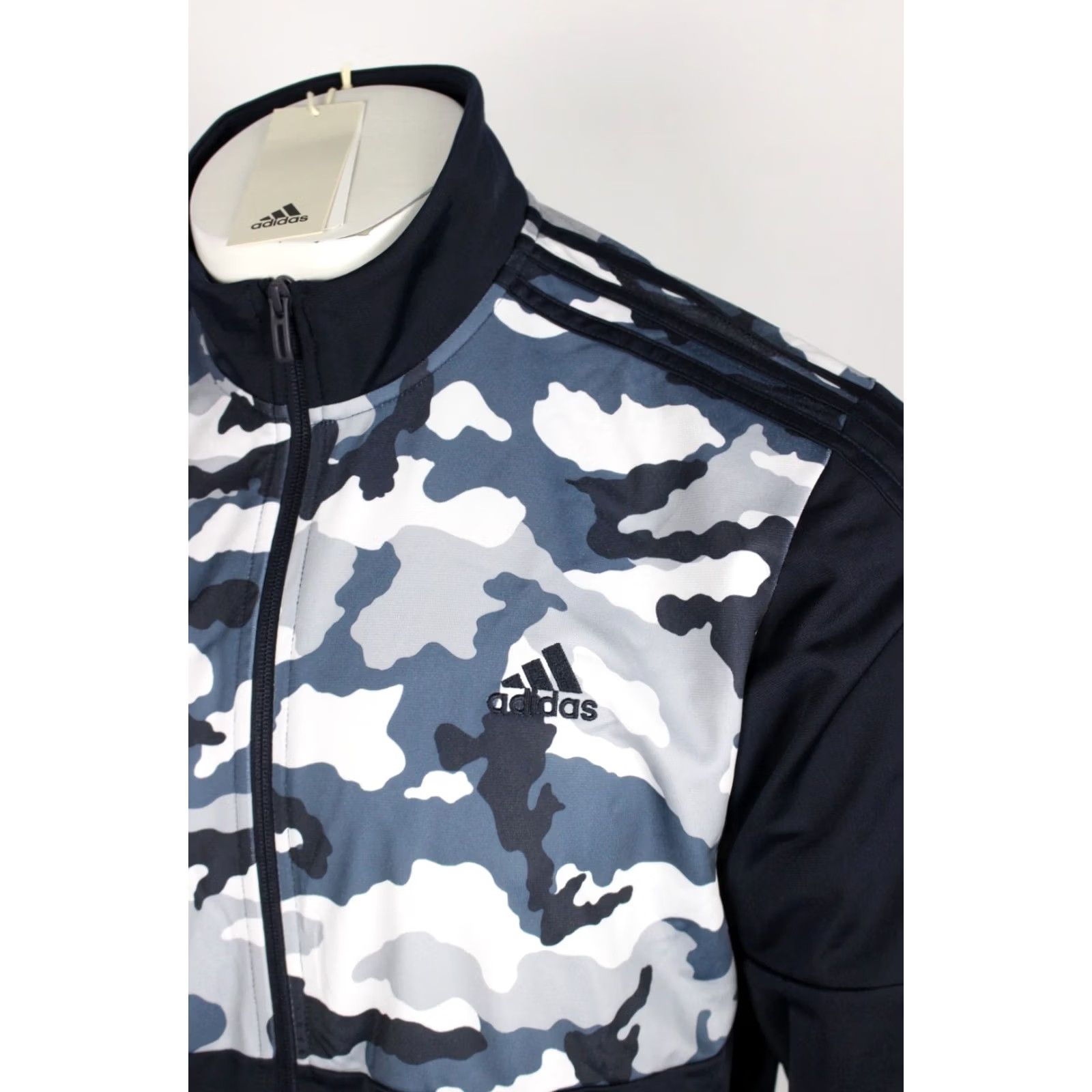Adidas Adidas Men's Trio Track Jacket Full Zip L Large Legend Ink Camo Size US L / EU 52-54 / 3 - 4 Thumbnail