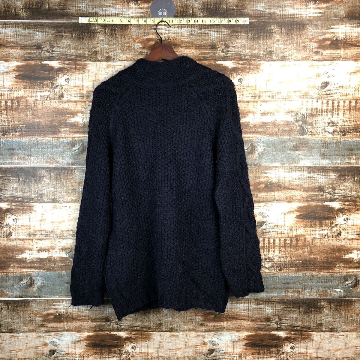 DL Ships Dark Blue Cardigan cable Knitwear #C600