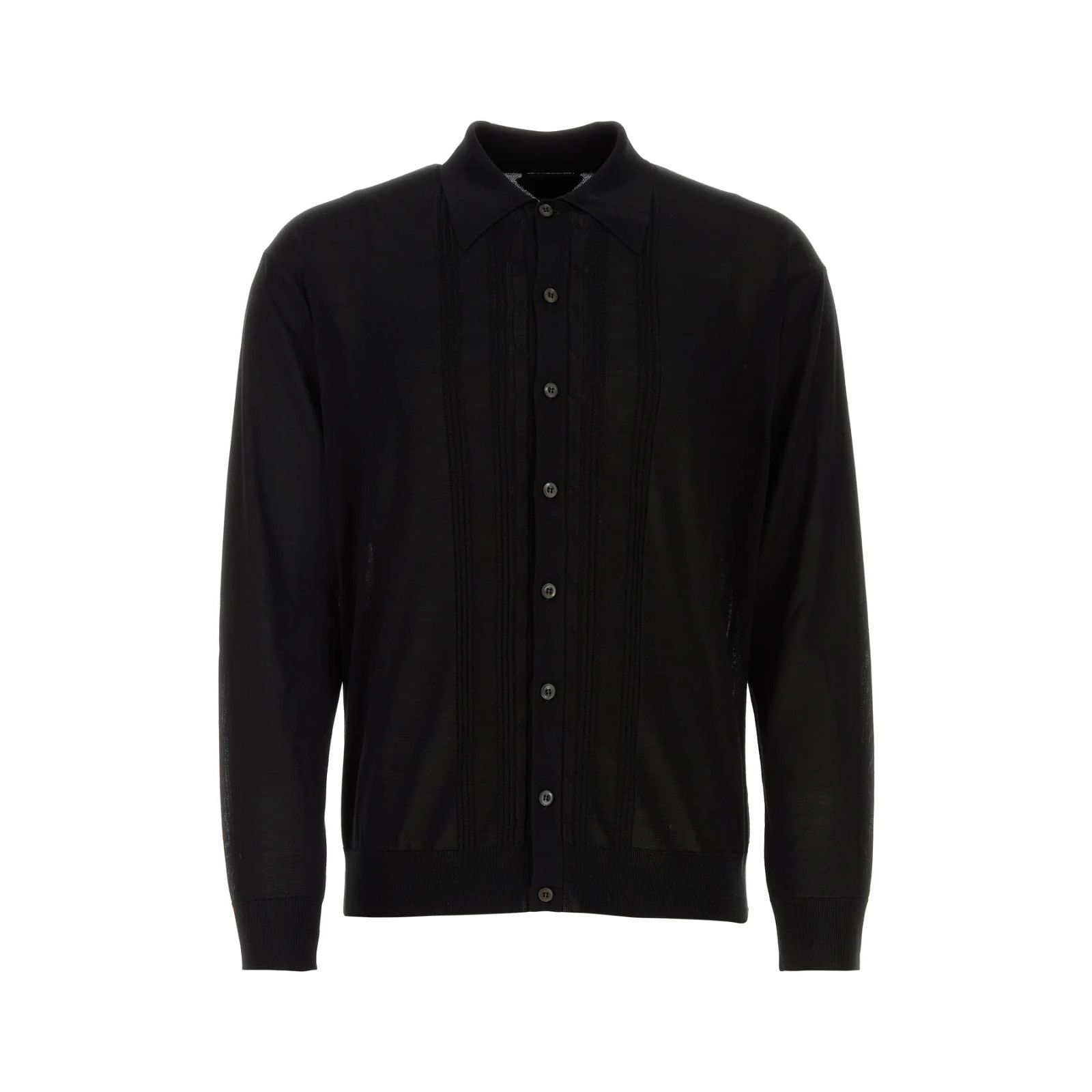 Prada PRADA Black Silk Cardigan New & Authentic (Men's size:52;) Size US L / EU 52-54 / 3 - 1 Thumbnail