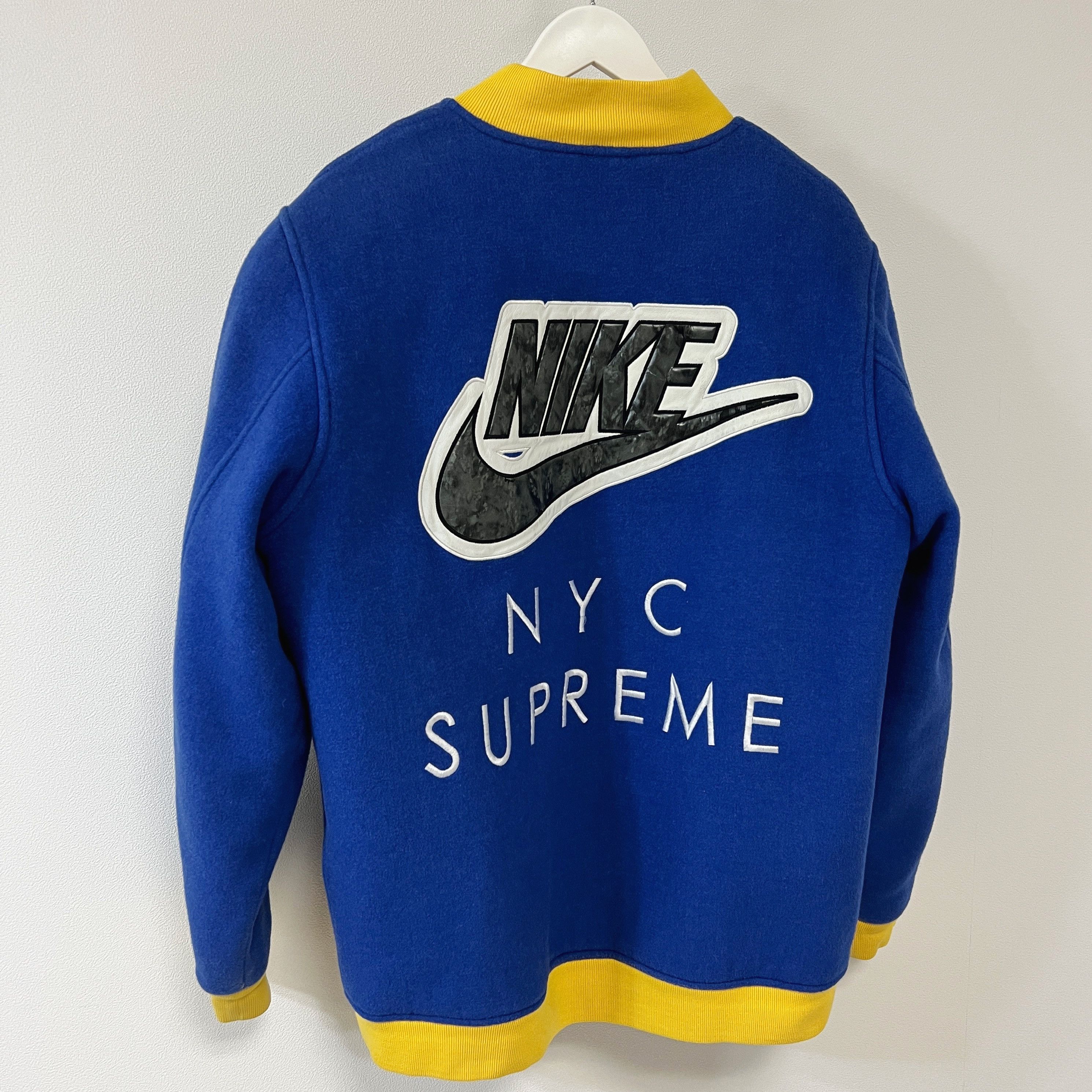 Nike × Supreme Supreme Nike SB Varsity Jacket Blue 2007 Size US XL / EU 56 / 4 - 1 Thumbnail