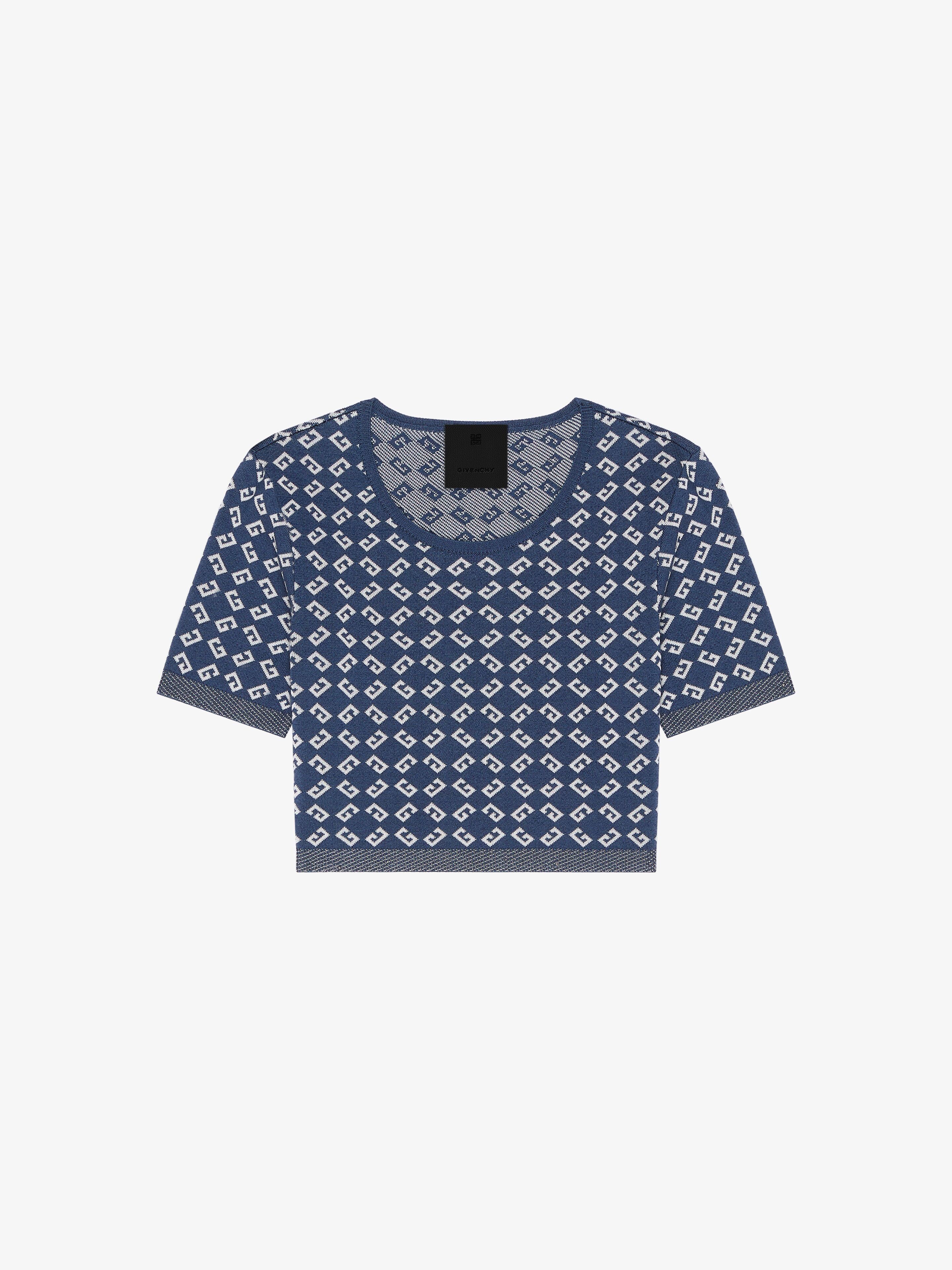 Givenchy o1w1db10326 Cropped Crewneck Top in Blue Size M / US 6-8 / IT 42-44 - 1 Thumbnail