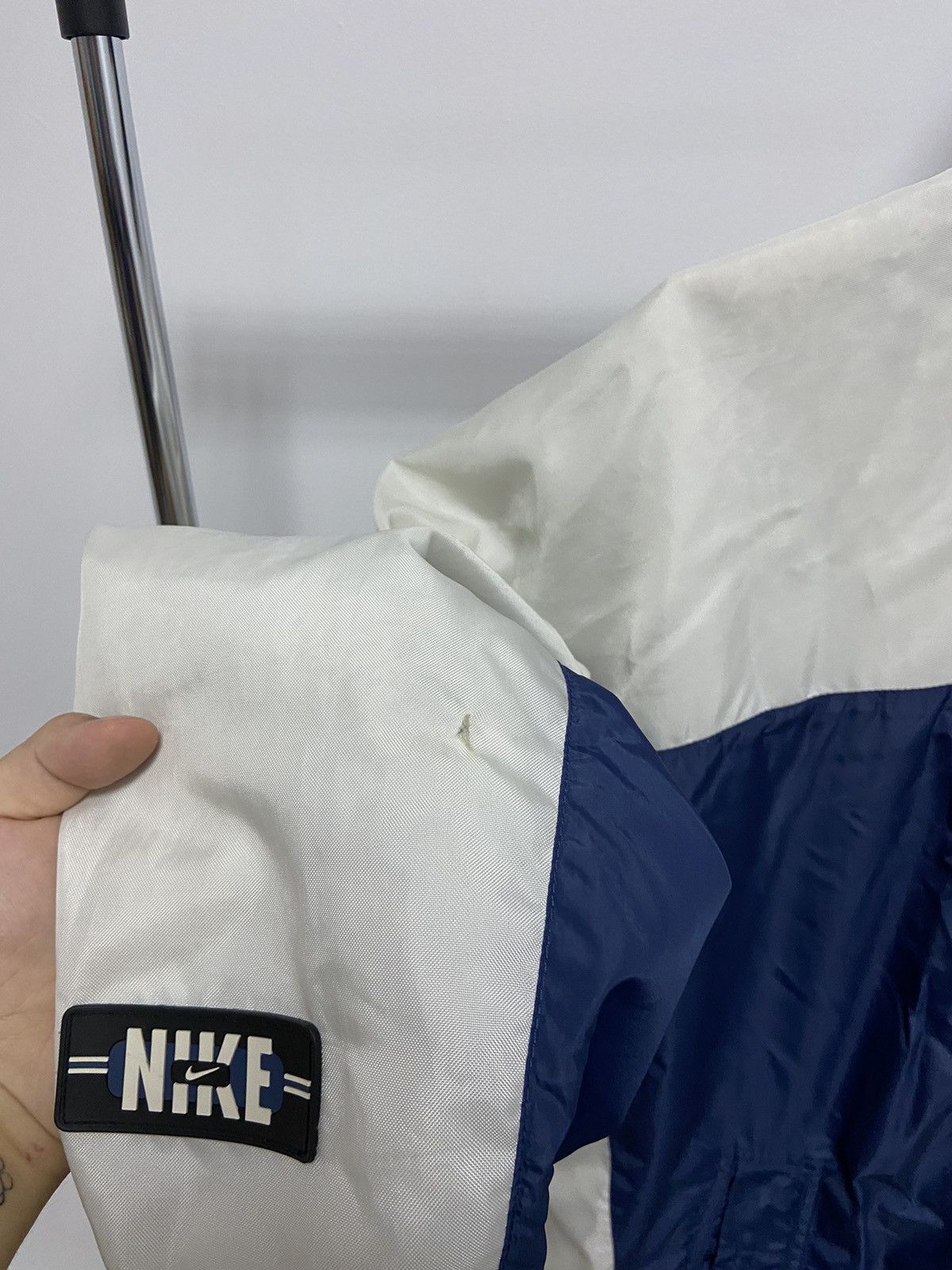 Nike × Vintage Nike Jacket Big Swoosh Logo Vintage Y2K Style Nylon Size US XL / EU 56 / 4 - 10 Thumbnail