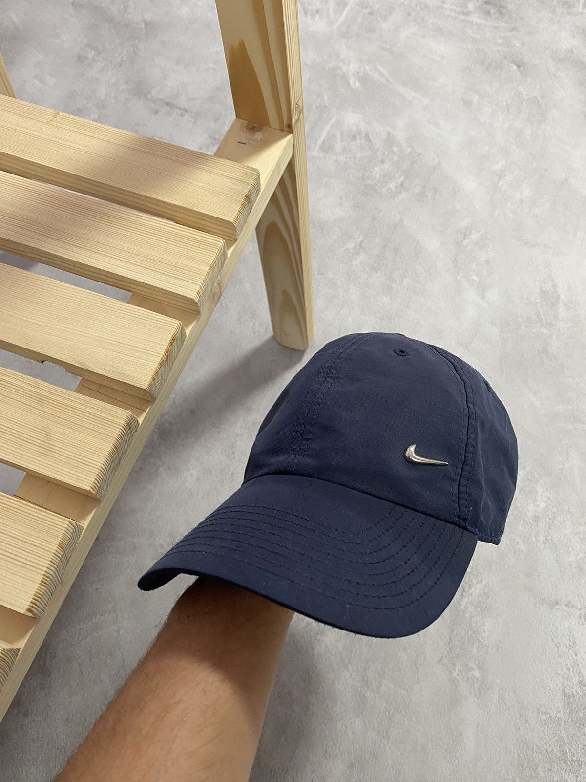 Nike × Vintage 🌀 Vintage Hats Cap Nike Metal Logo VTG Size ONE SIZE - 2 Thumbnail