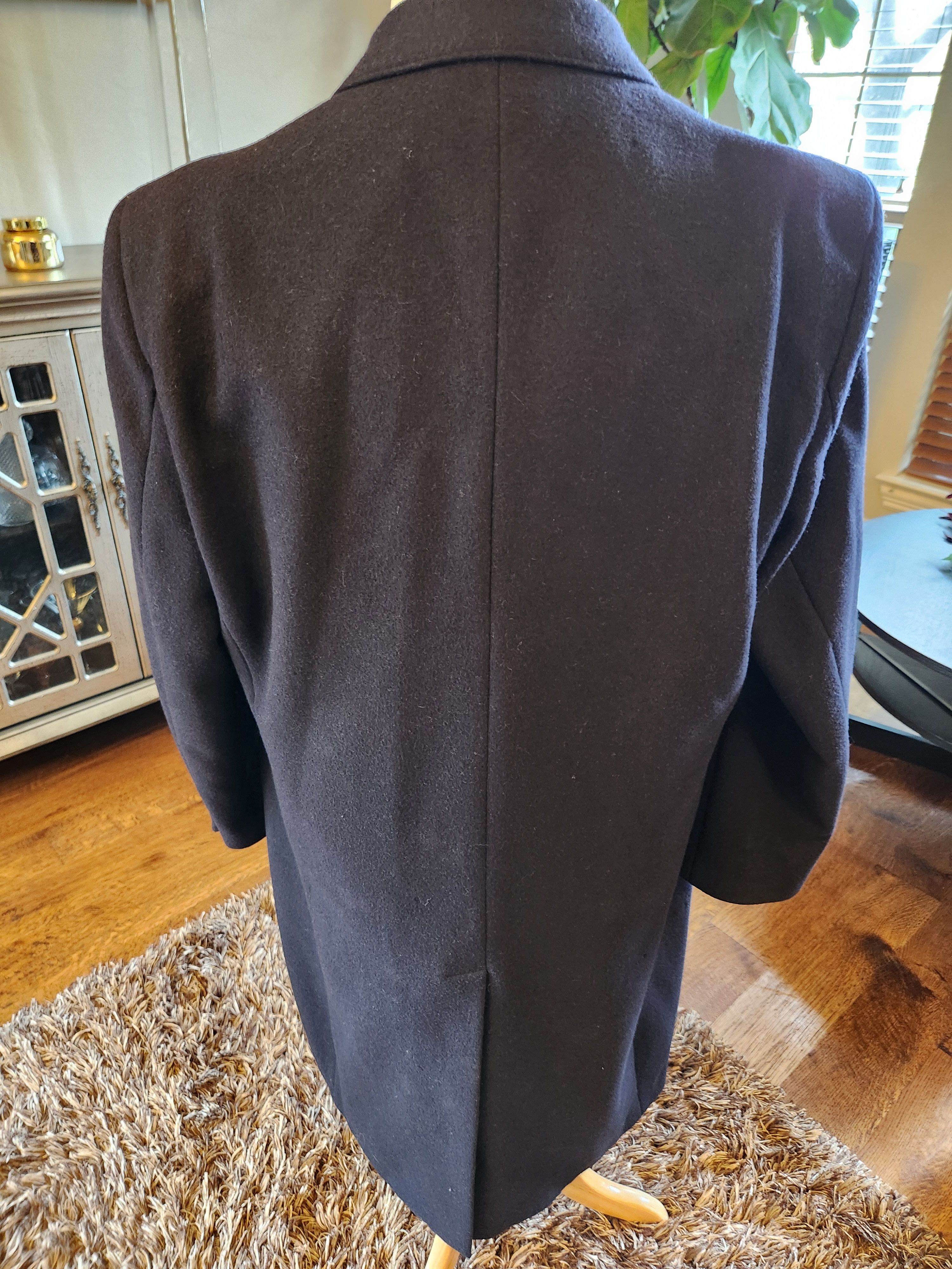 Vintage Vintage 80's Lee Wright Navy Blue Double Breasted Overcoat Size US XL / EU 56 / 4 - 2 Thumbnail