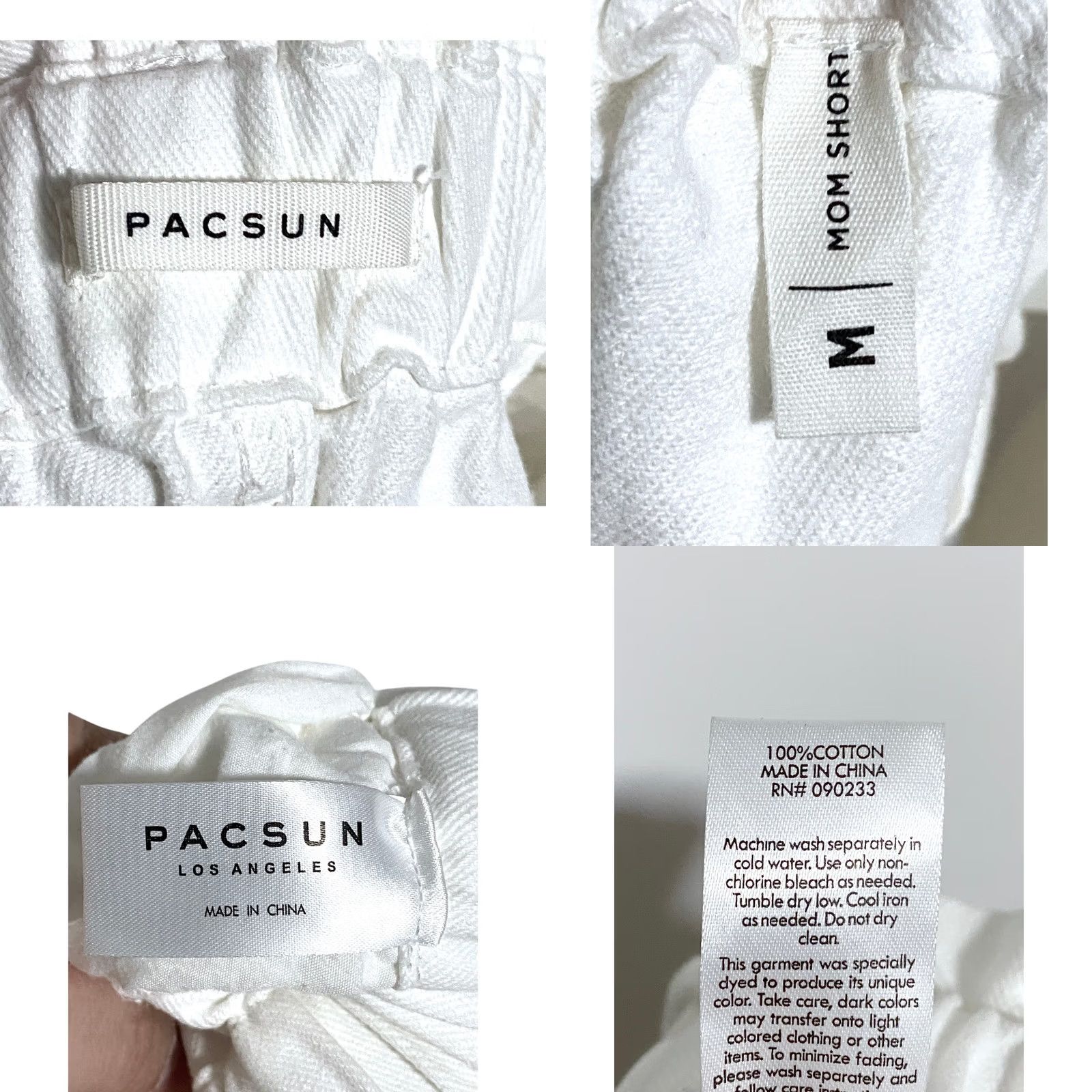 Pacsun VINTAGE PacSun Jeans Mom Short White Paperbag Denim Belt Coin Pouch Womens M NWT Size 32" / US 10 / IT 46 - 8 Thumbnail