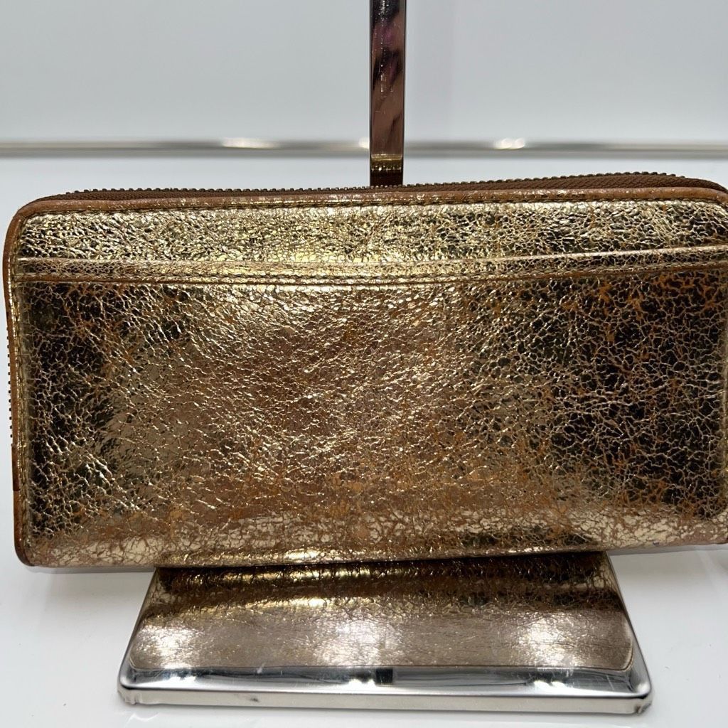 Coach Coach Poppy Vintage Gold zip Around Wallet/Wristlet **SEE DE Size ONE SIZE - 3 Thumbnail