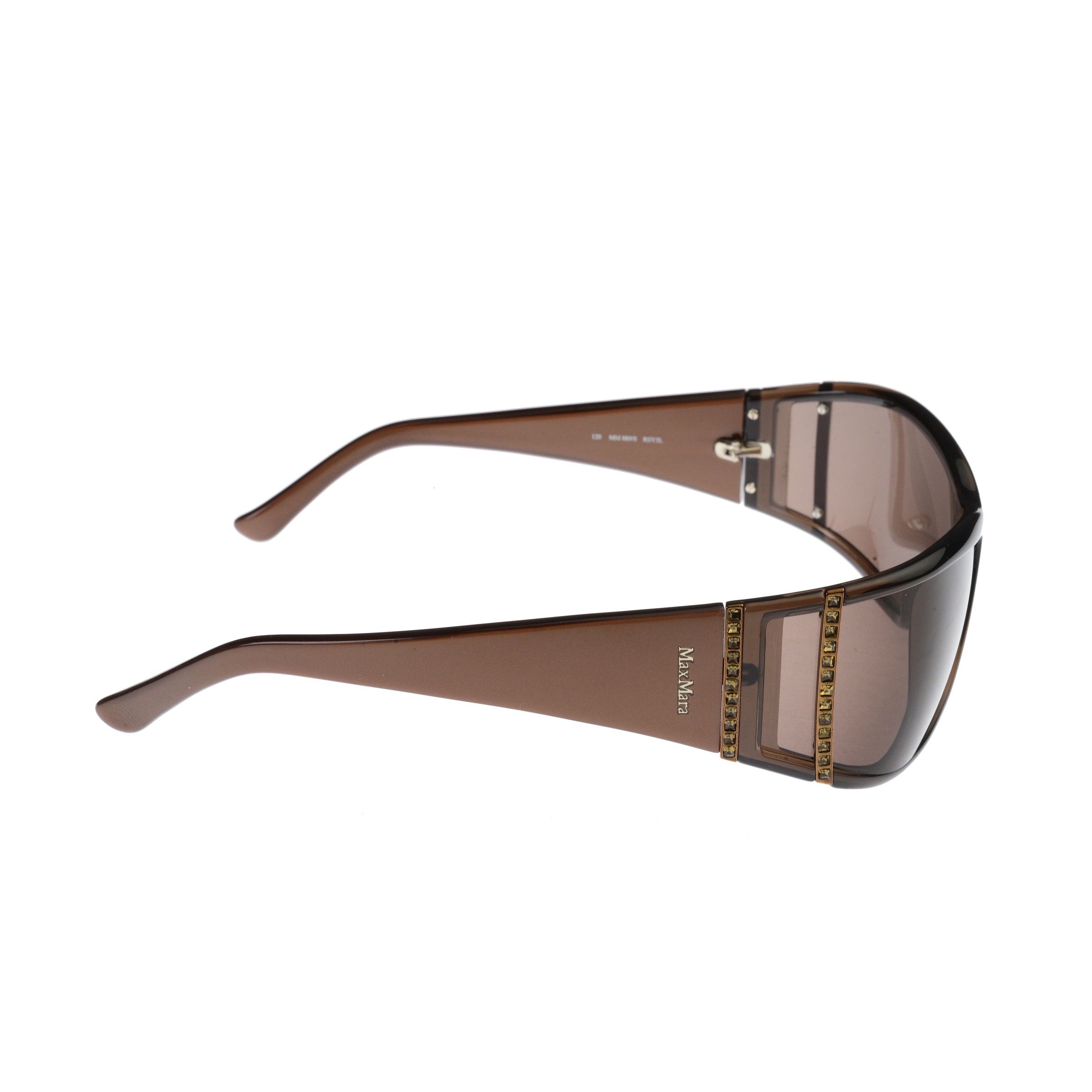 Max Mara Max Mara '00s Brown Wrap Around Oversized Sunglasses Size ONE SIZE - 5 Thumbnail