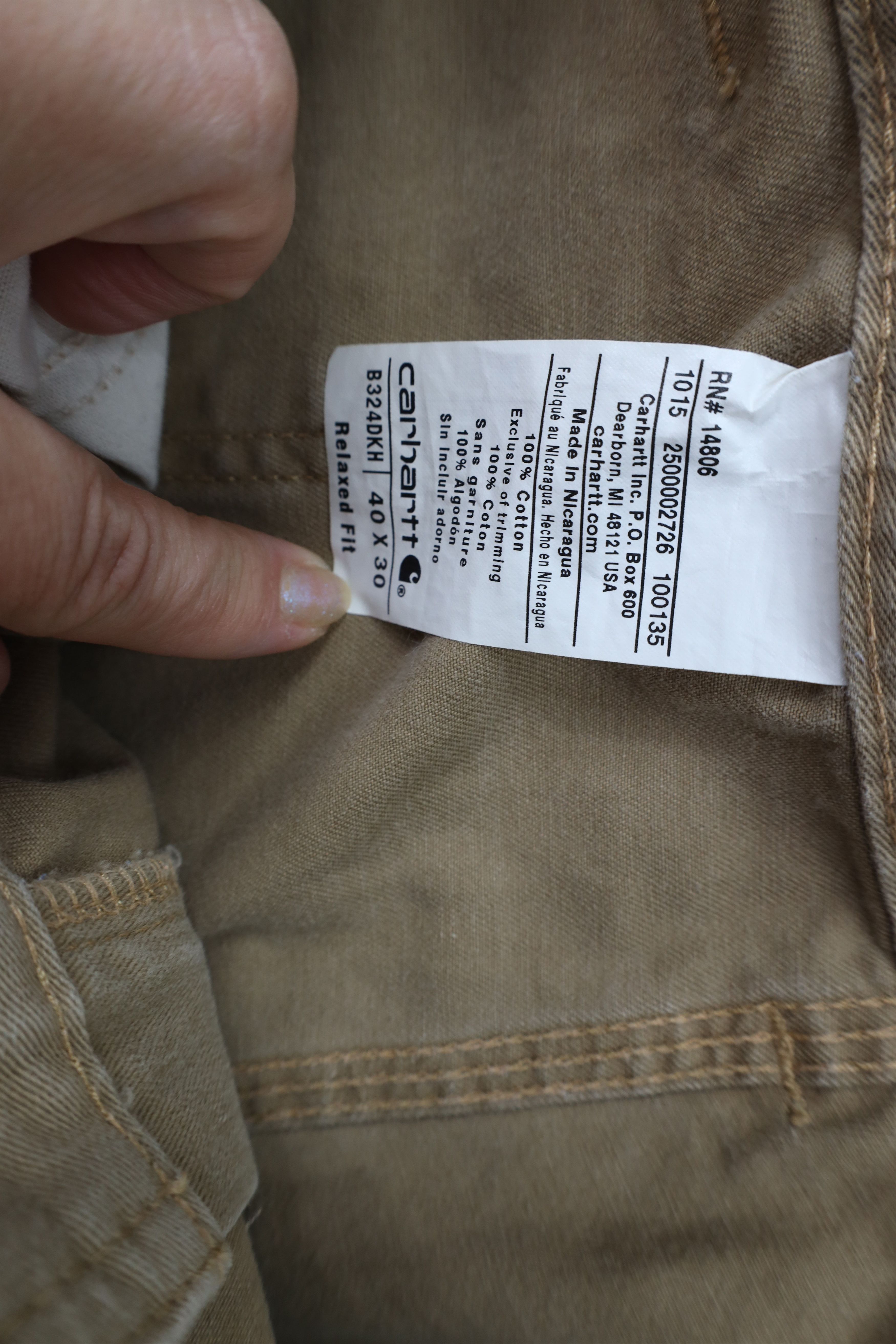 Carhartt Vintage Y2K Carhartt Spell Out Wide Leg Dungaree Pants Khaki Size US 40 / EU 56 - 6 Thumbnail