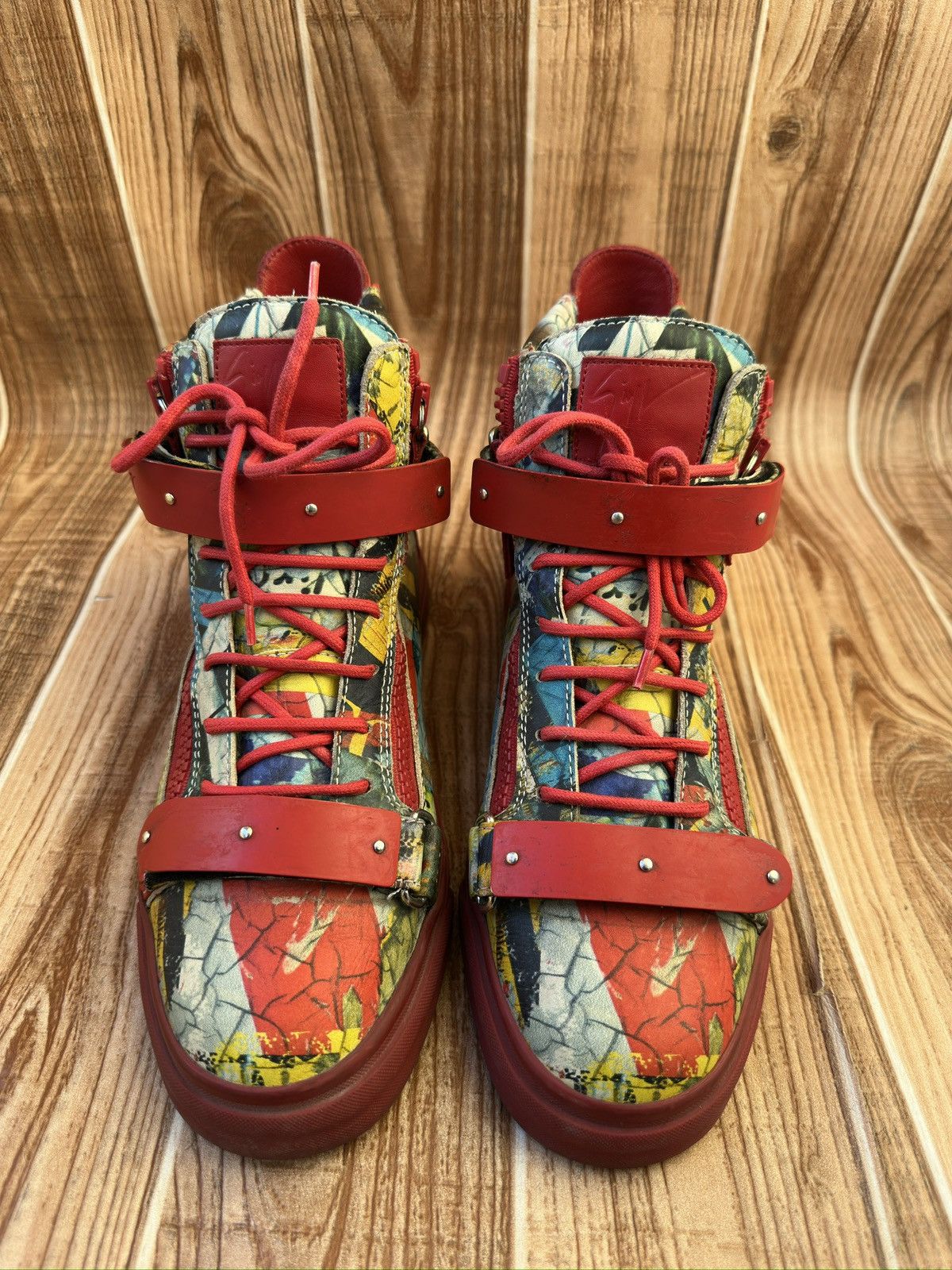 Giuseppe Zanotti Giuseppe Zanotti Denny Neon High Top Sneaker Size US 9 / EU 42 - 3 Thumbnail