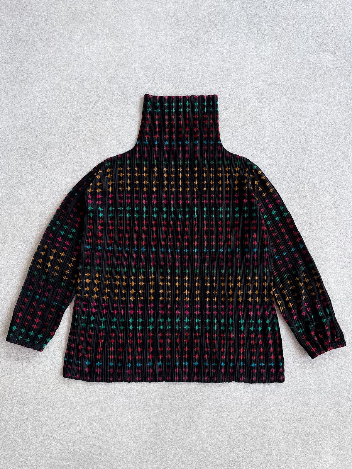 Issey Miyake Issey miyake Pleats Please 1999 Geometric Turtleneck Top Size M / US 6-8 / IT 42-44 - 5 Thumbnail