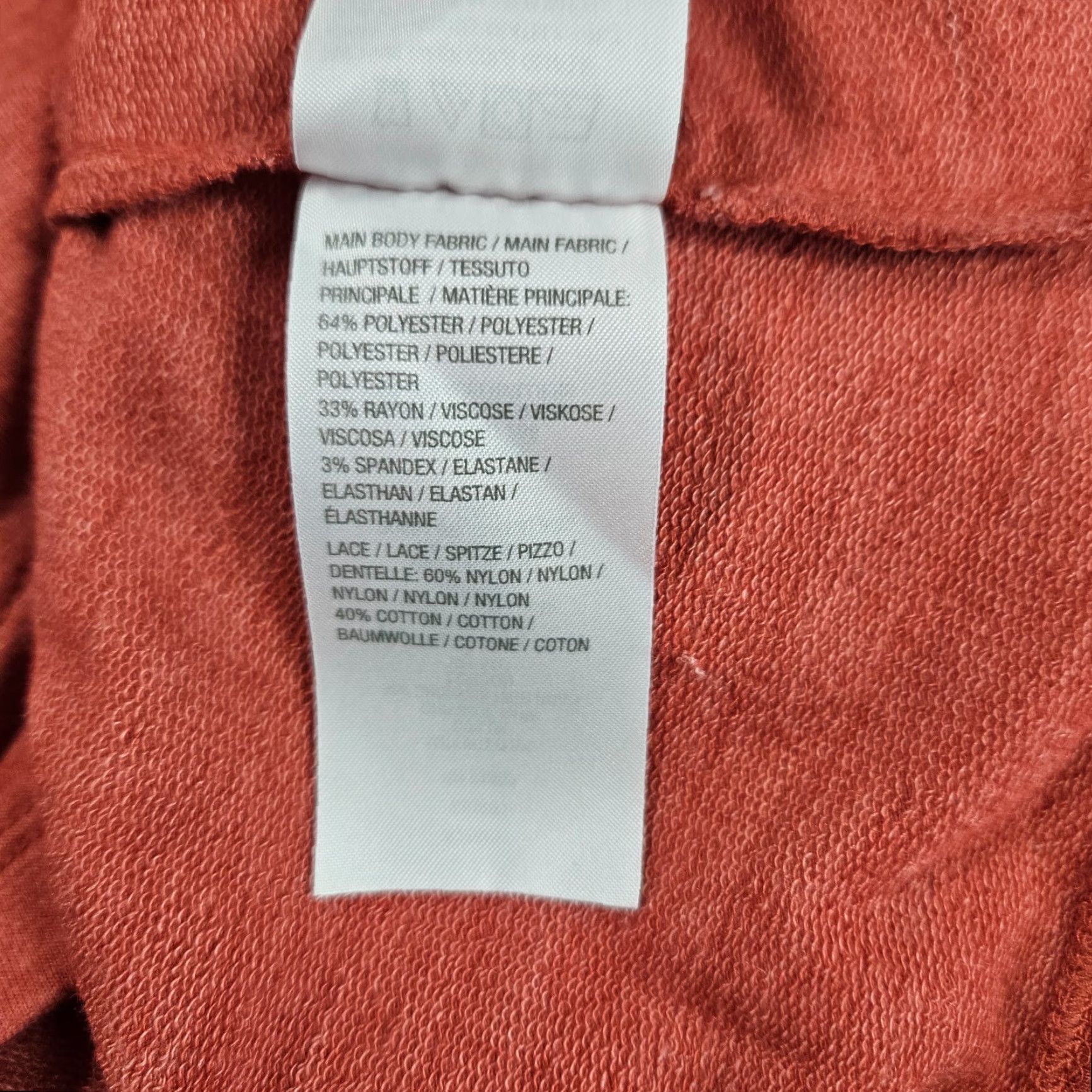 Vintage LOGO Lounge Lori Goldstein Womens Sweatshirt Zip Up Slim Red Lace Overlay Medium Size M / US 6-8 / IT 42-44 - 5 Thumbnail