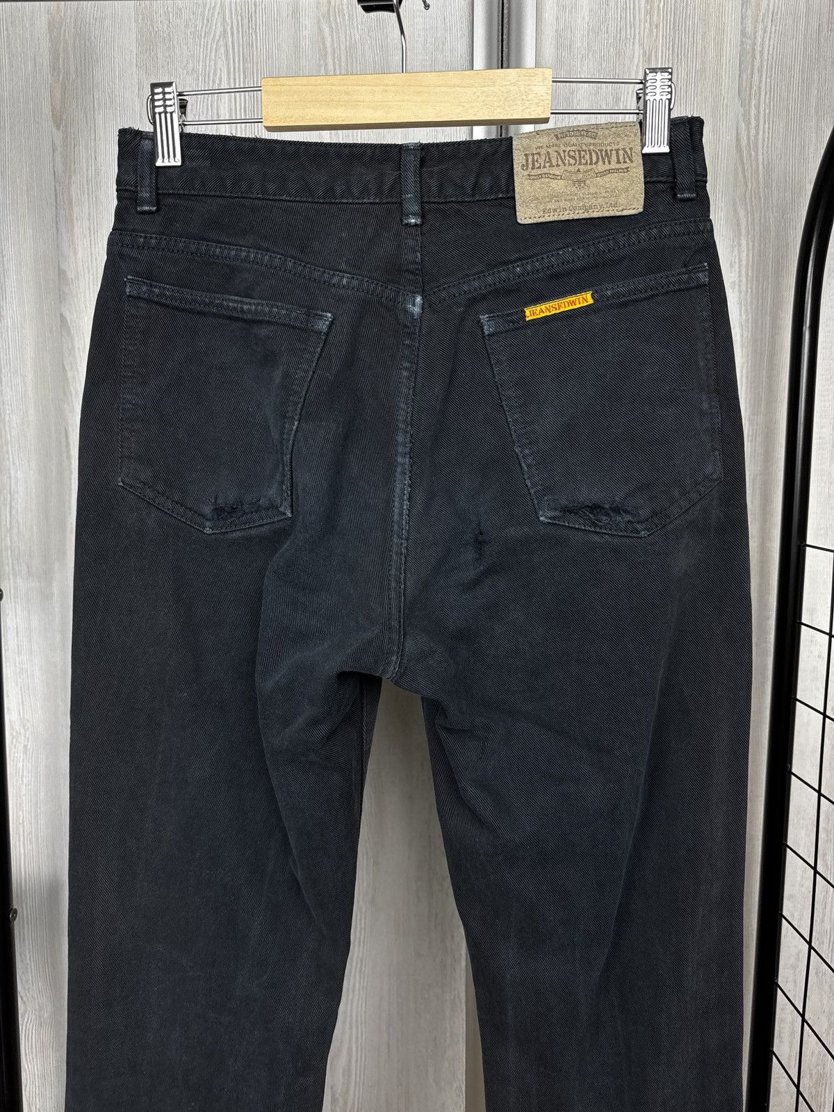 Edwin JeansEdwin international black distressed denim jeans japan Size US 30 / EU 46 - 2 Thumbnail