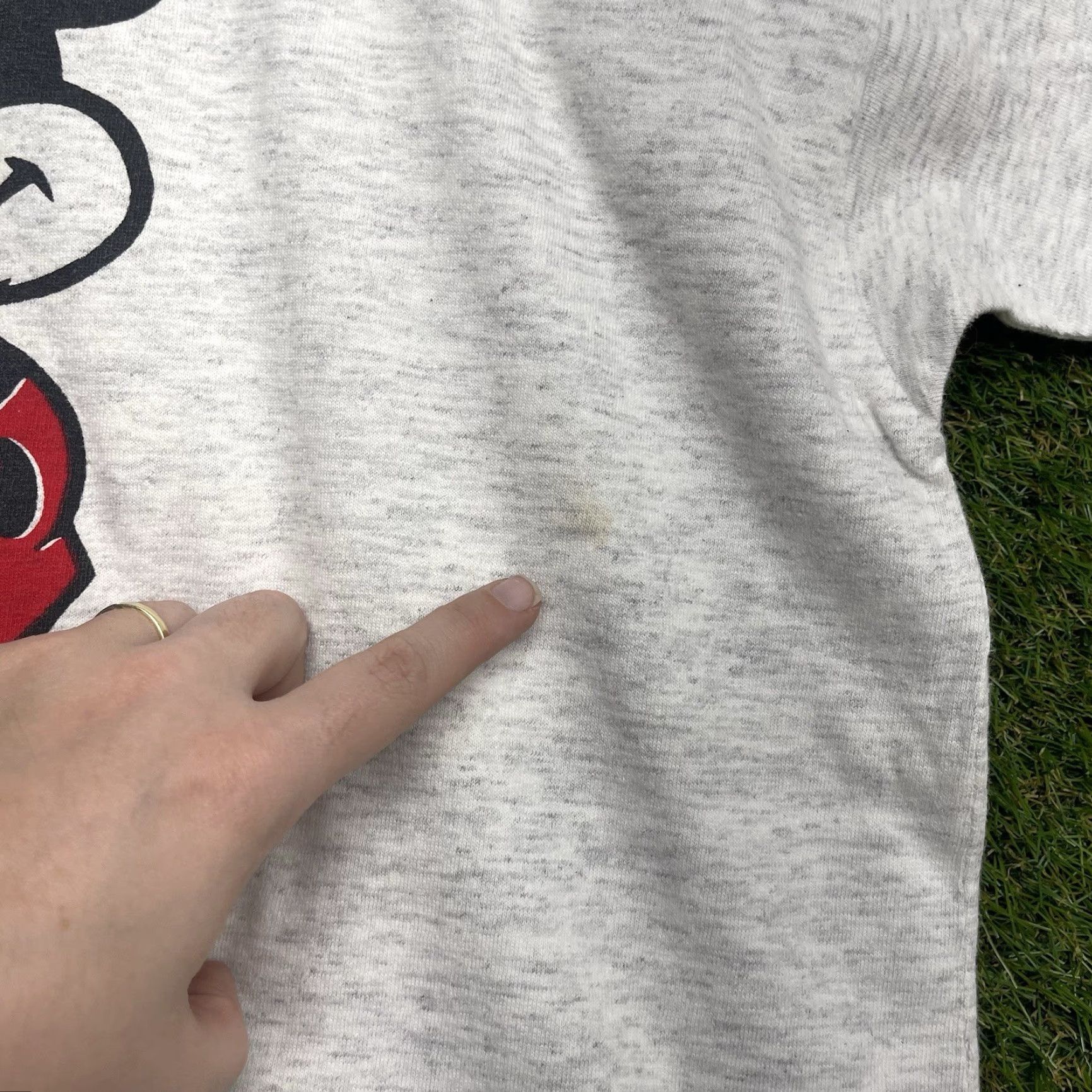 Disney VINTAGE Disney Mickey Mouse Shirt Mens L Gray Blue 90s Retro Cartoon T-Shirt Crew Neck Short Sleeve Cotton Poly Jersey Single Stitch Fabric Logo Size US L / EU 52-54 / 3 - 7 Thumbnail